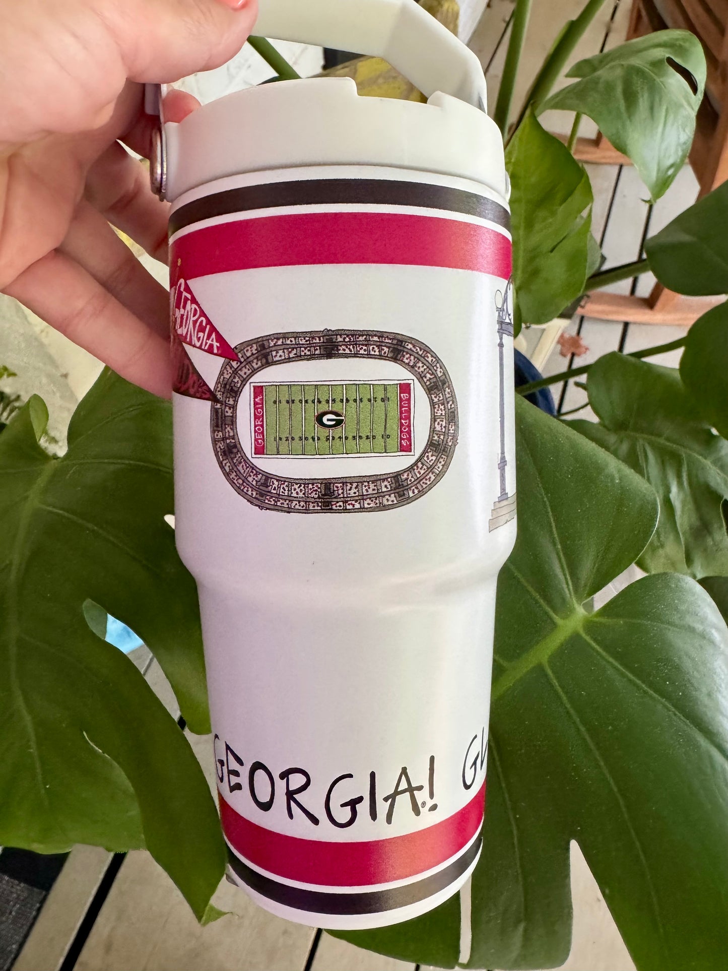 Flip lid 20oz tumbler licensed UGA