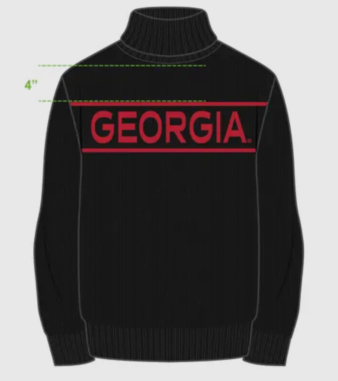 Licensed sweater black georgia