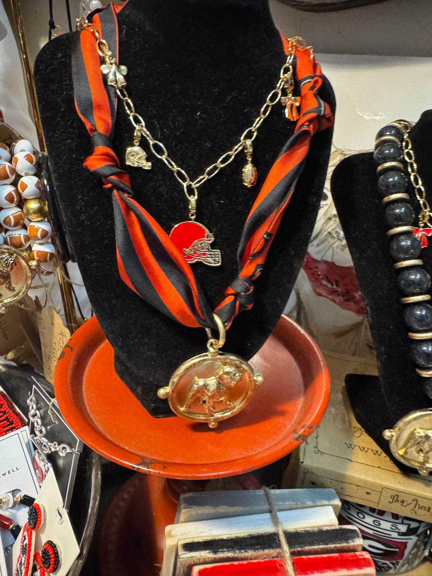 Game day charm necklace
