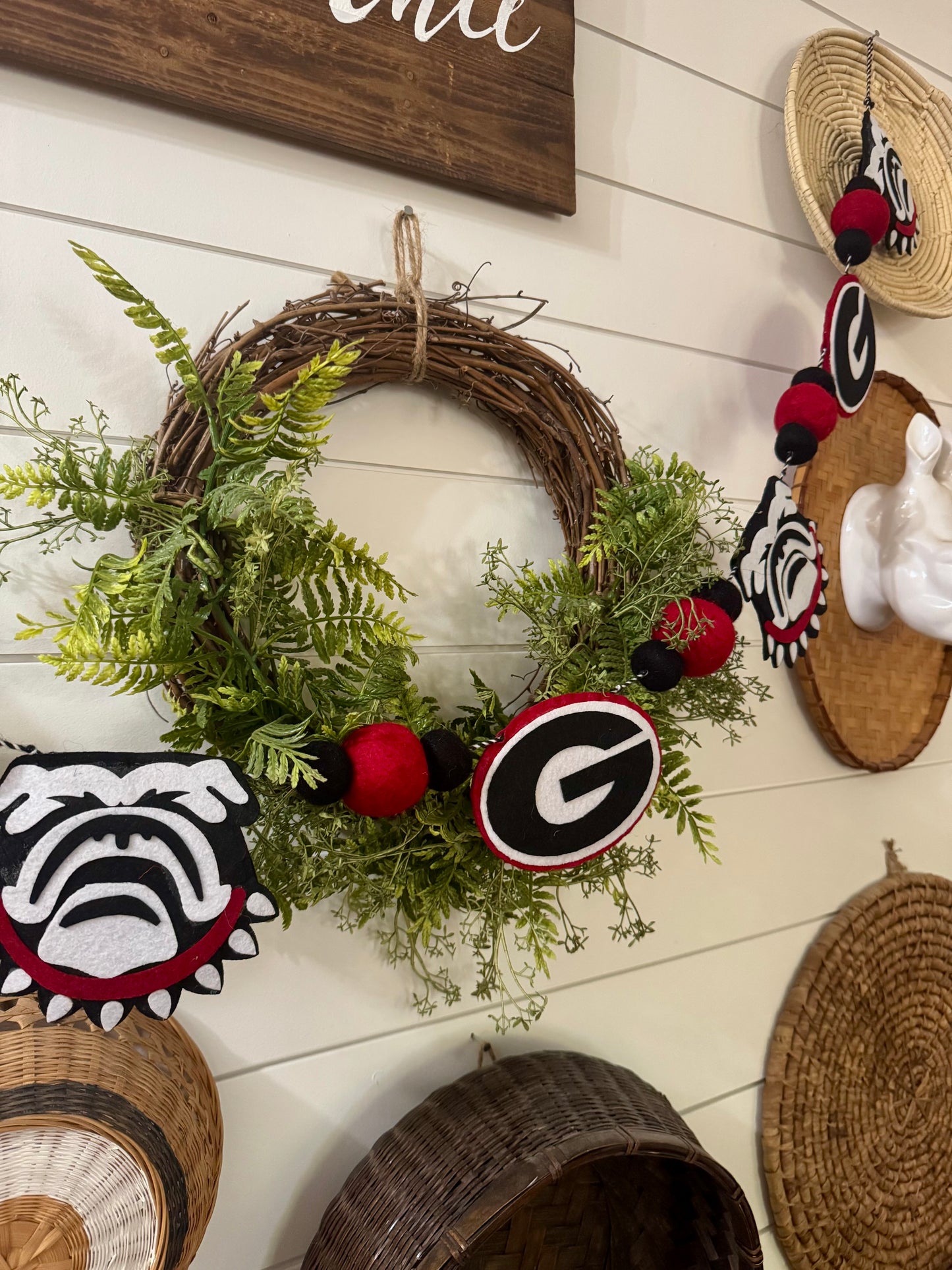 Glory Haus licensed super bulldog banner garland pom pom