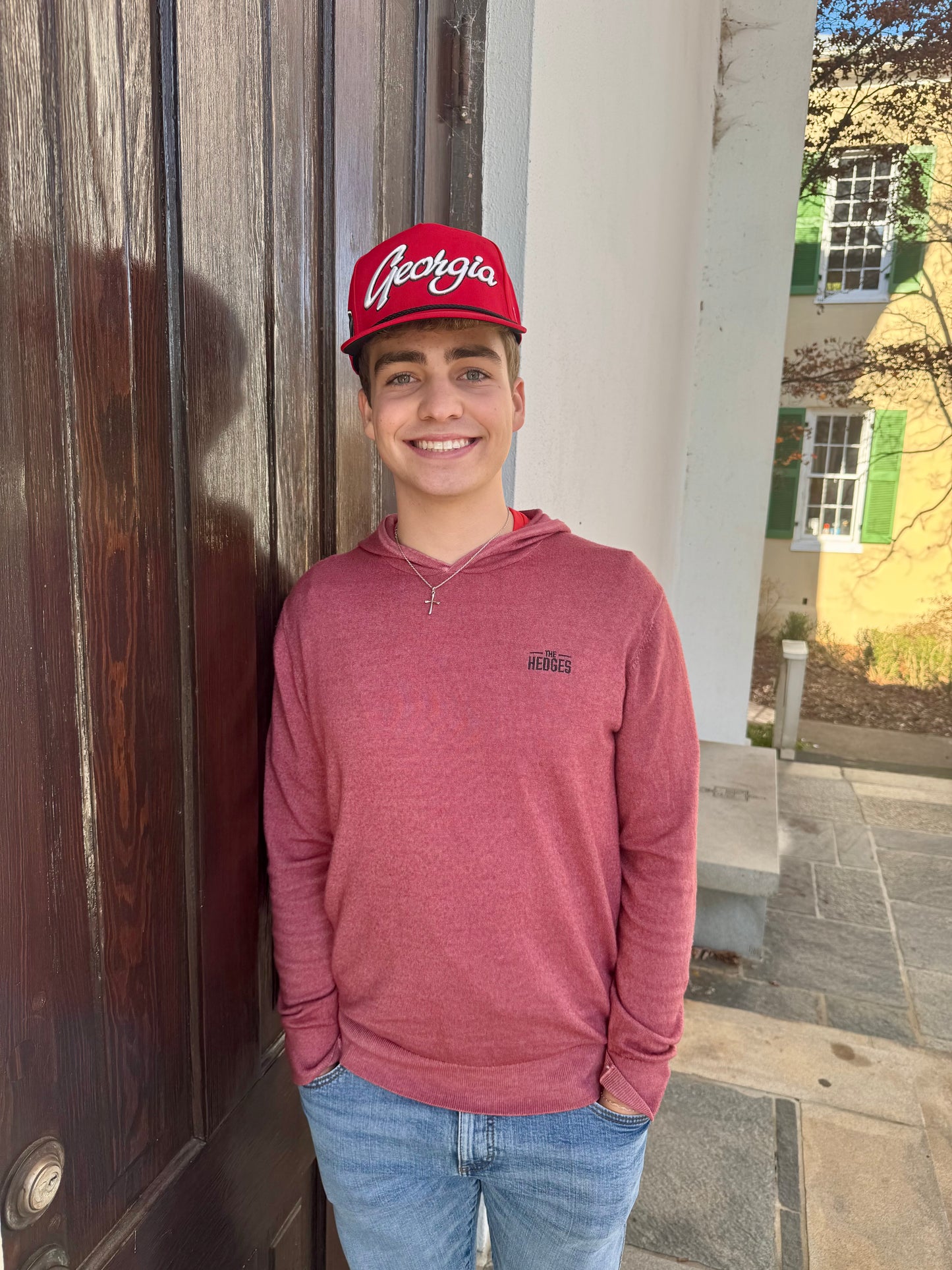 Georgia embroidered licensed hat with rope