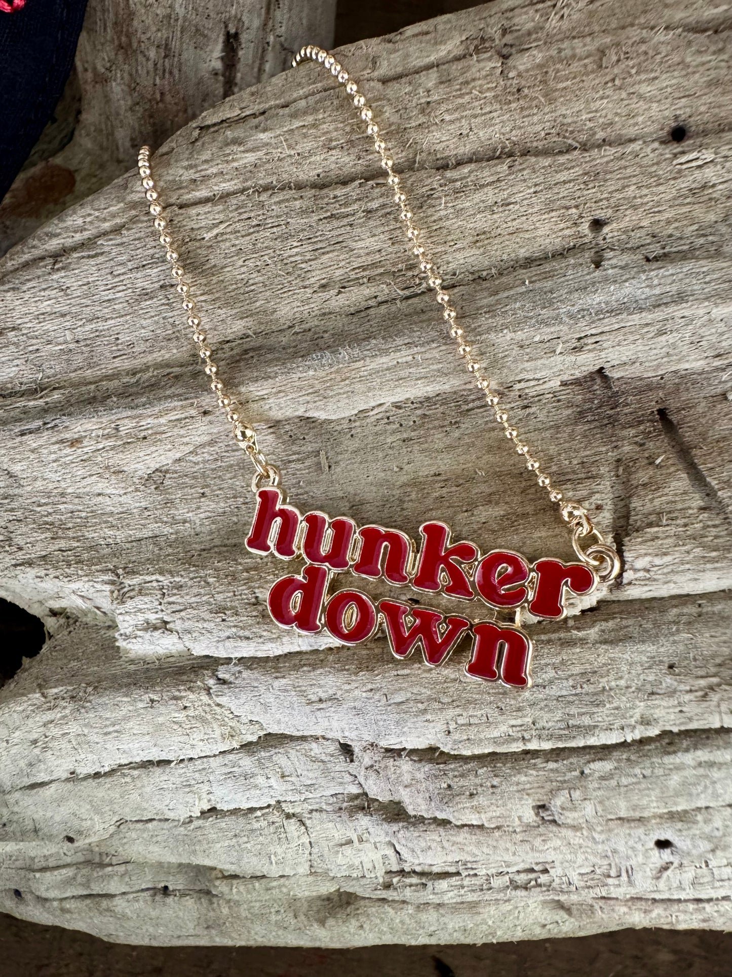 Hunker down licensed necklace