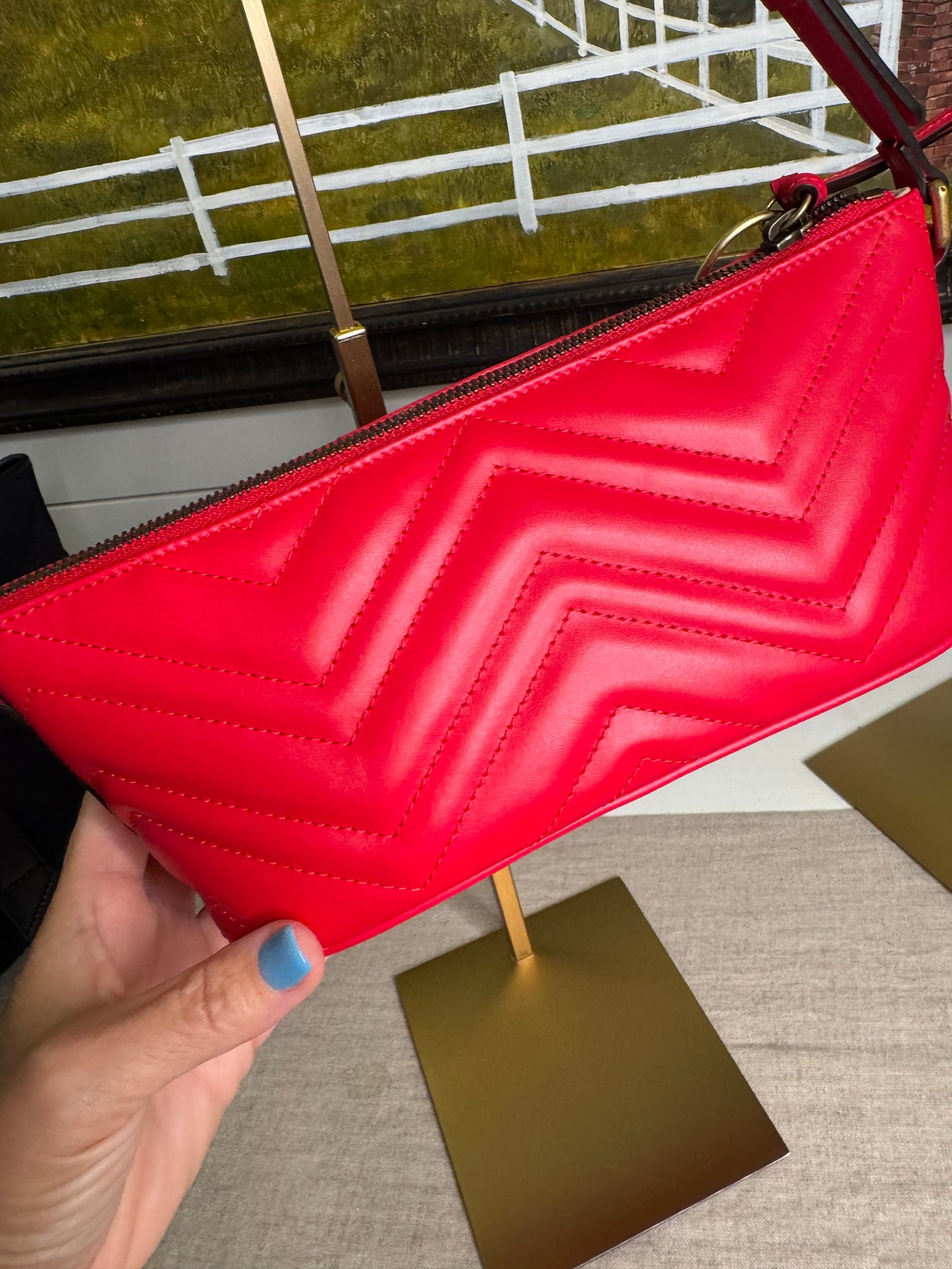 Gucci GG marmot shoulder bag red pre loved