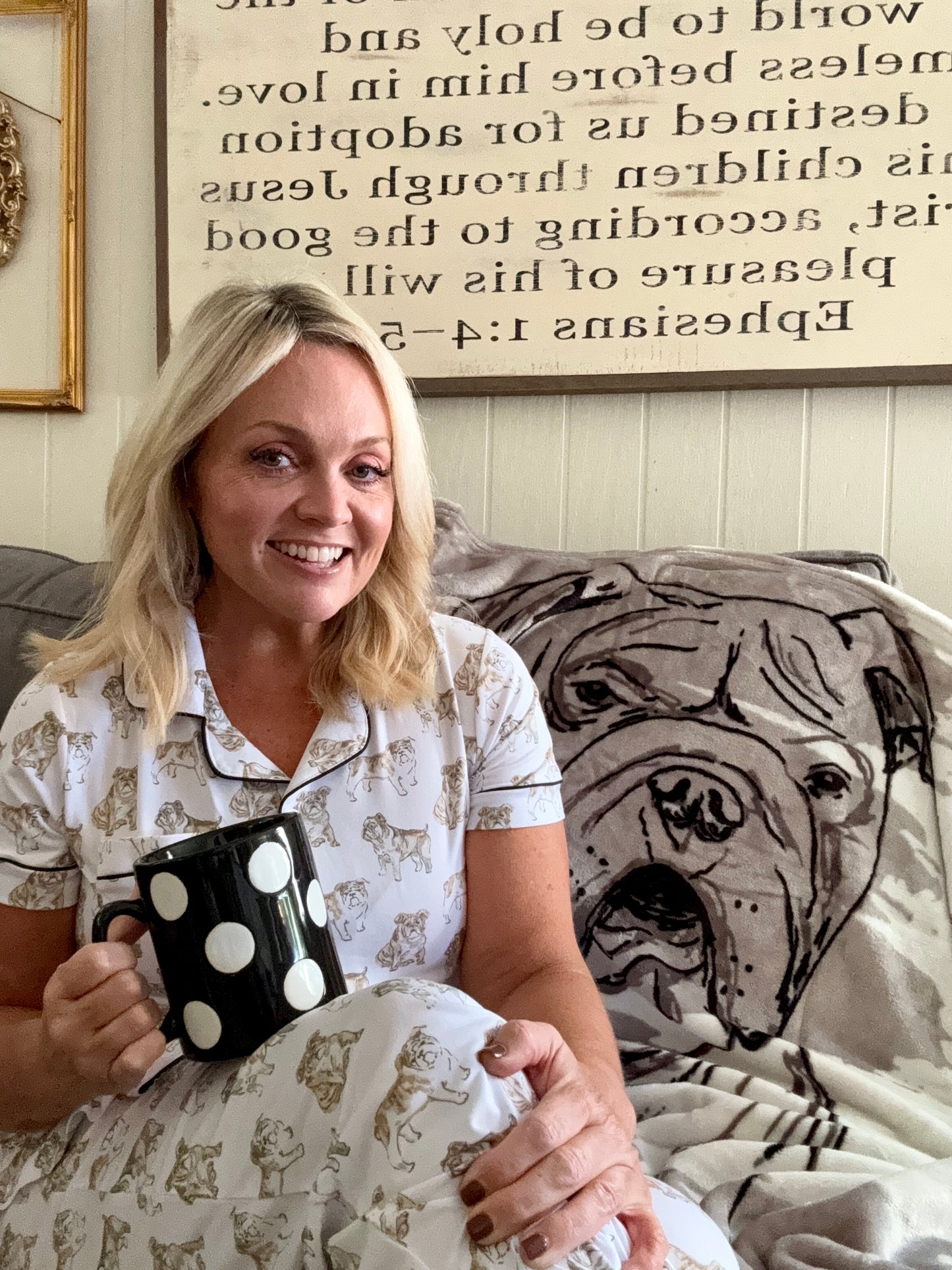 Pajama pants bulldog up to size XXL on sale! Marked down