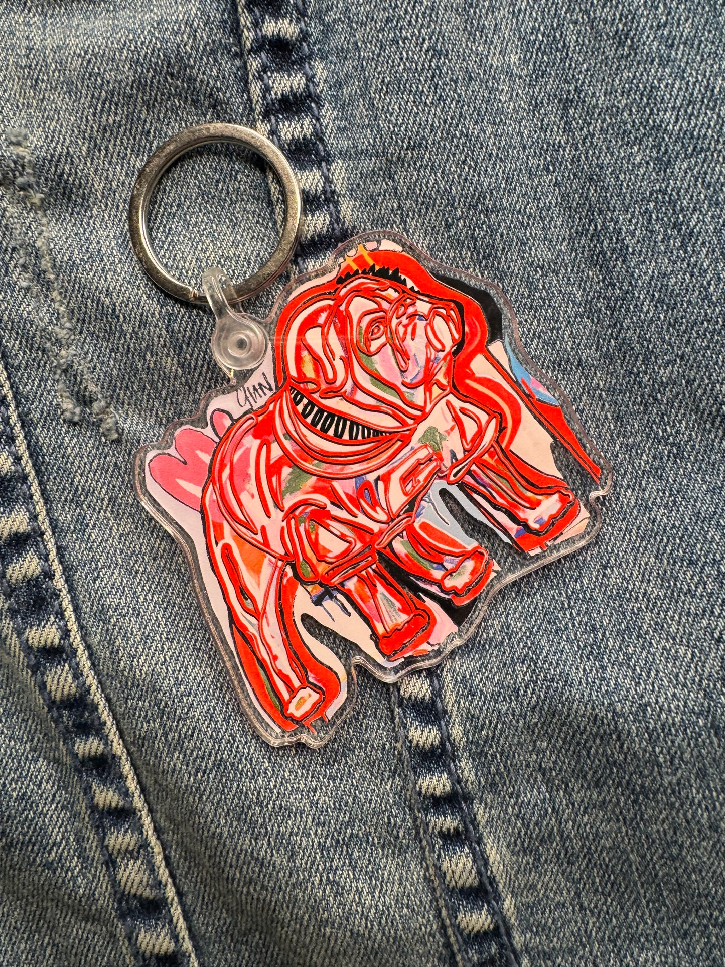 Chan art key chain