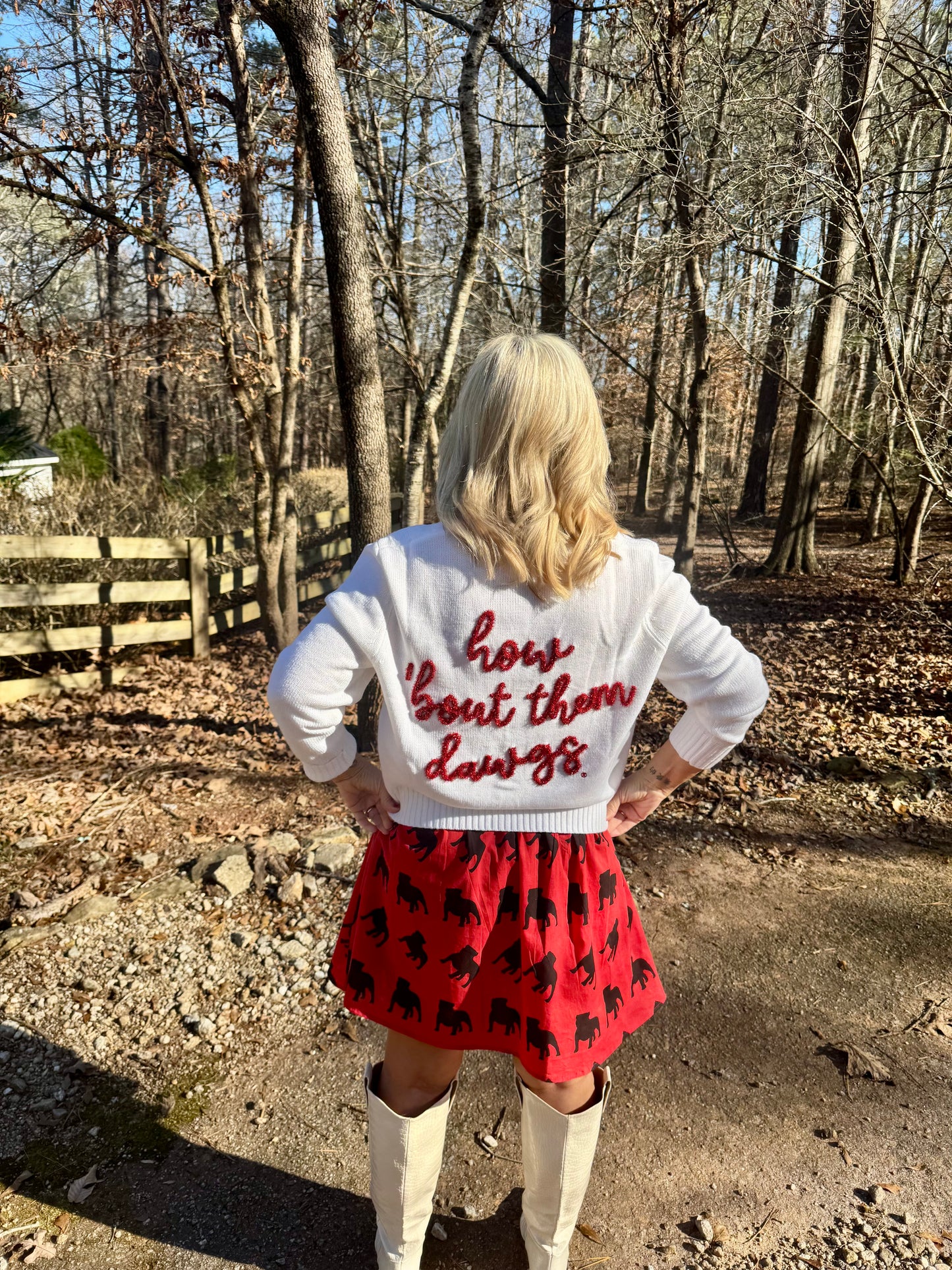Glitter script cardigan licensed marked down