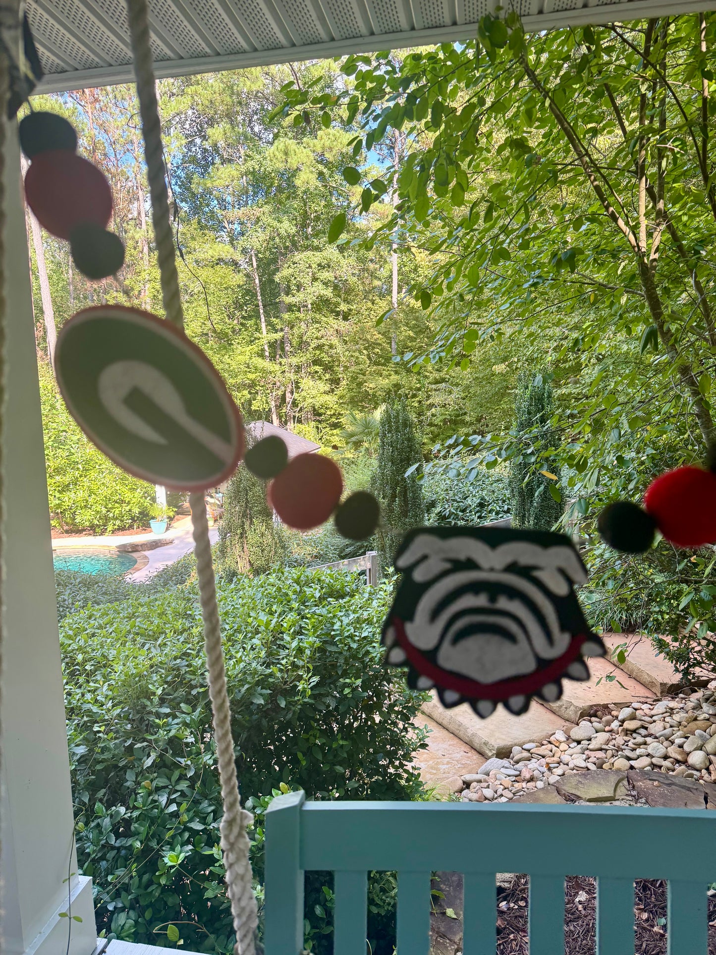 Glory Haus super bulldog banner garland pom pom