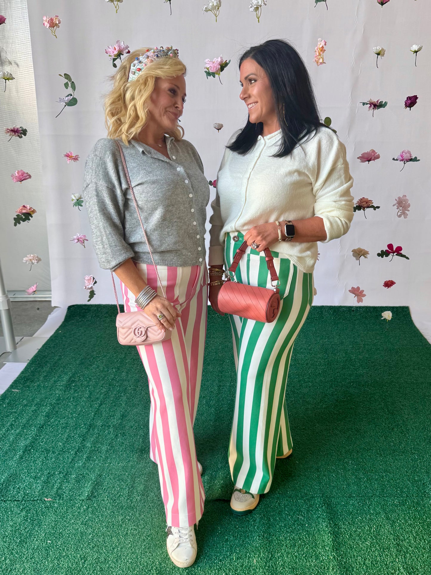 Pink stripe pants