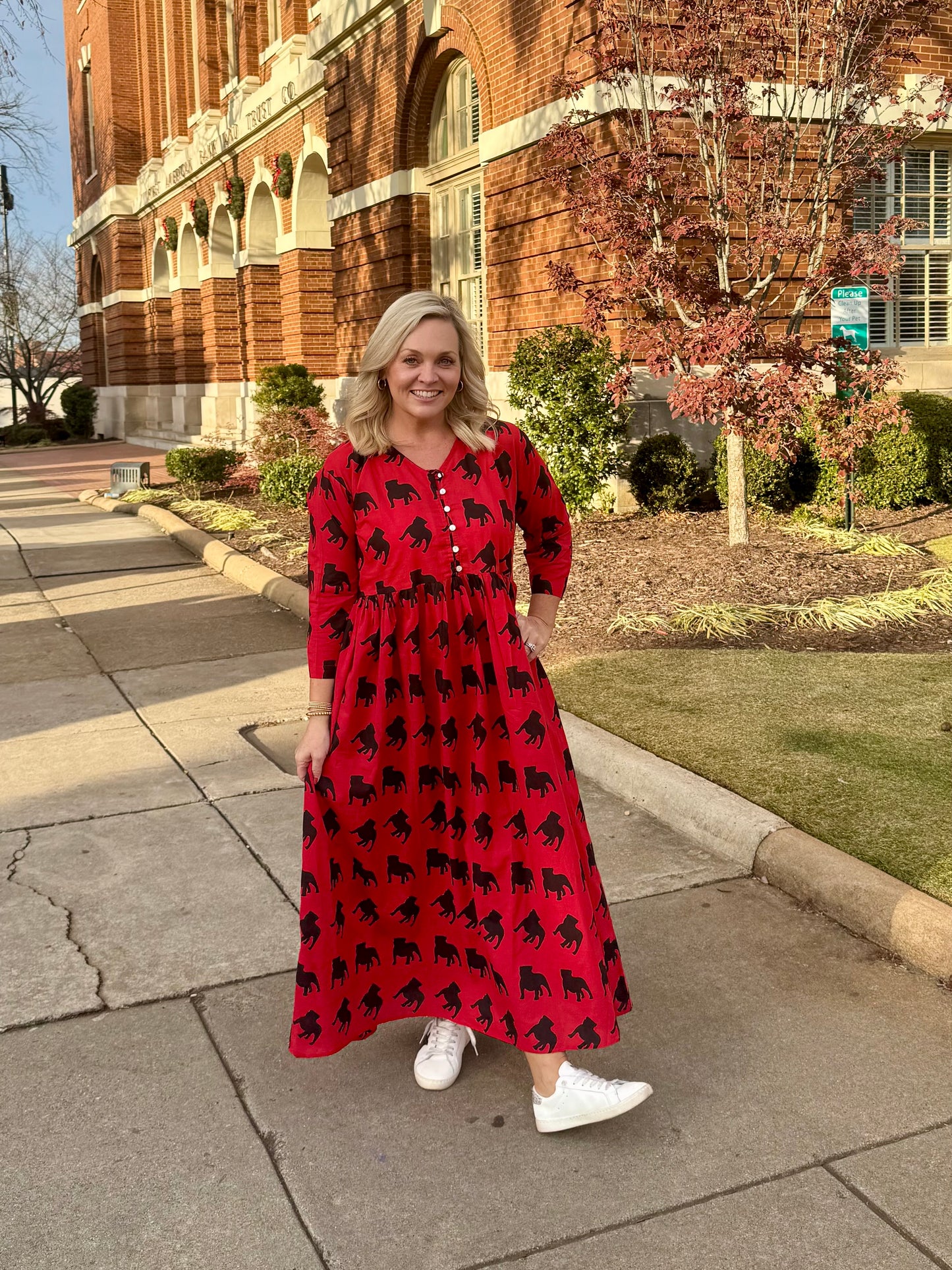 Exclusive Pickled Lemon dress red and black dog marked down!