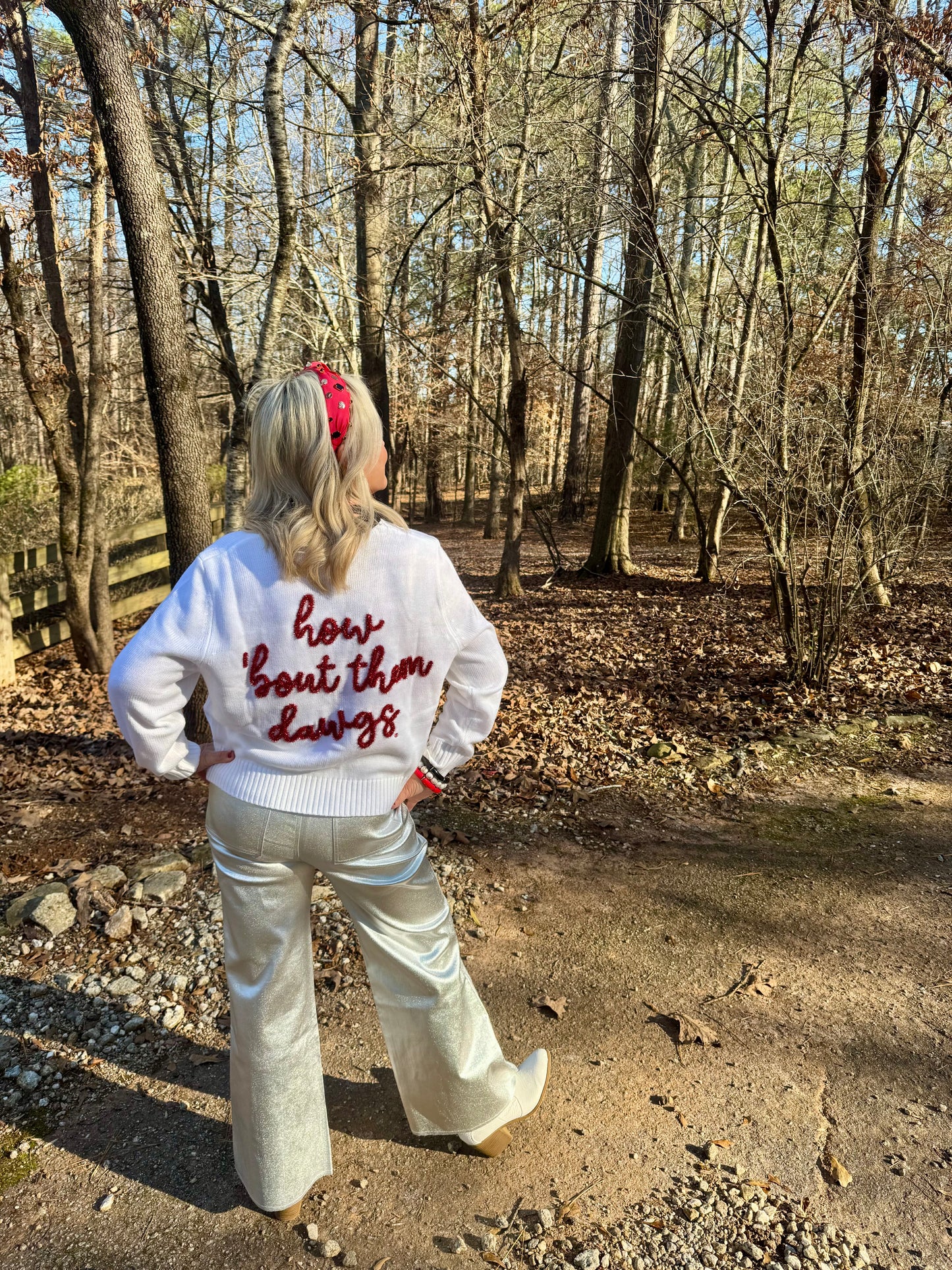 Glitter script cardigan licensed marked down