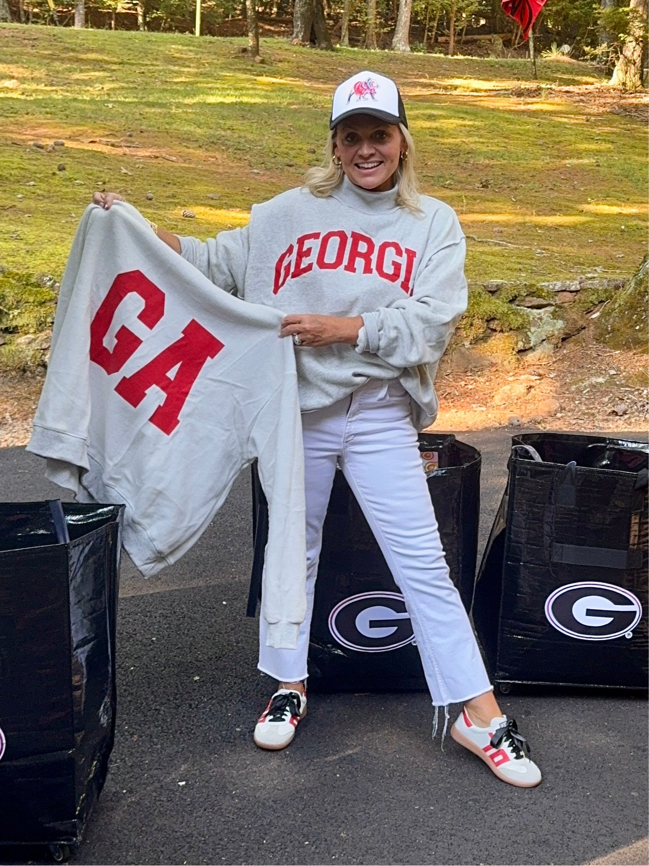 These will restock in October! mock neck georgia reversible sweatshirt oversized ships now!