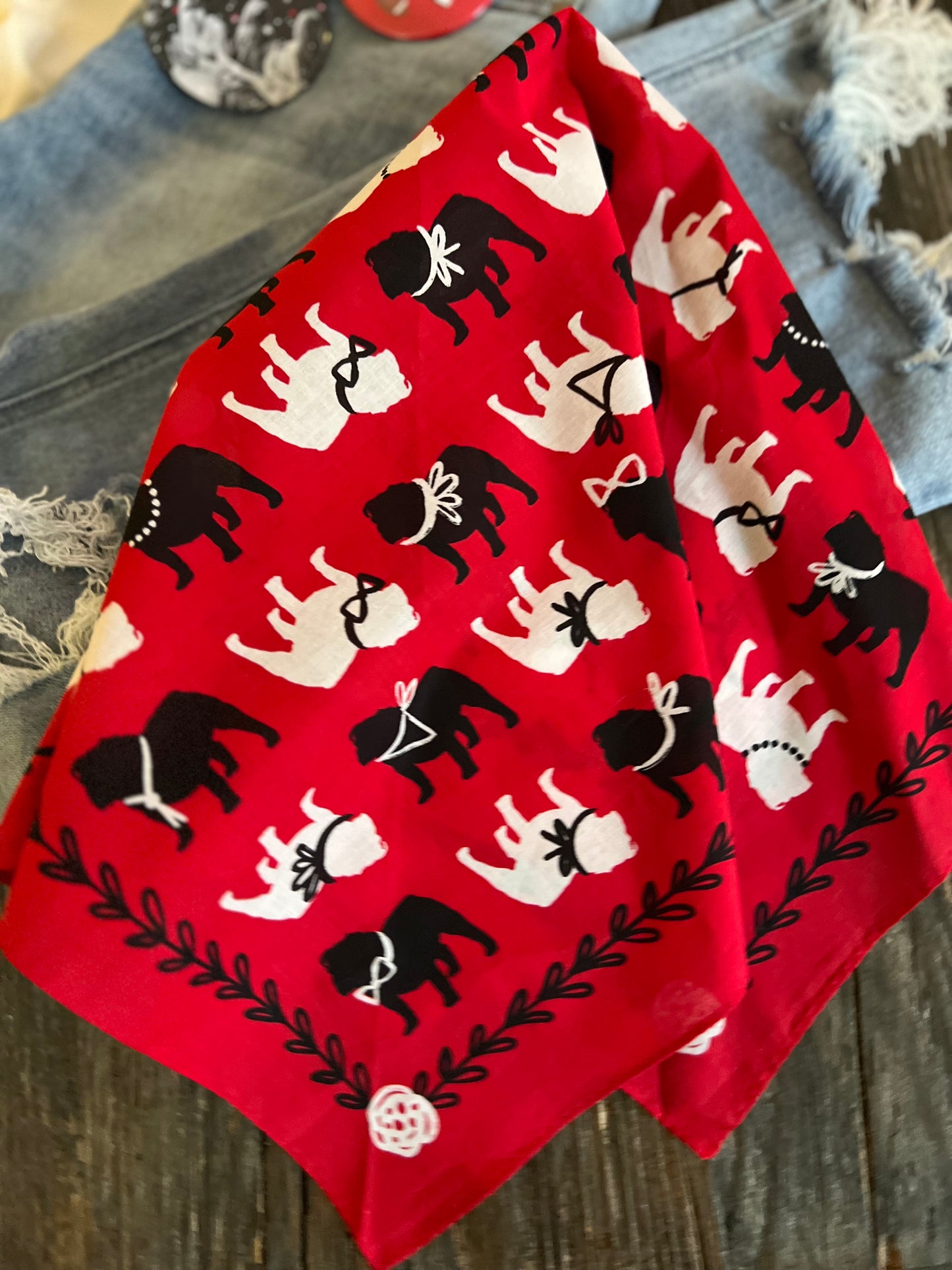 Red and black bandana