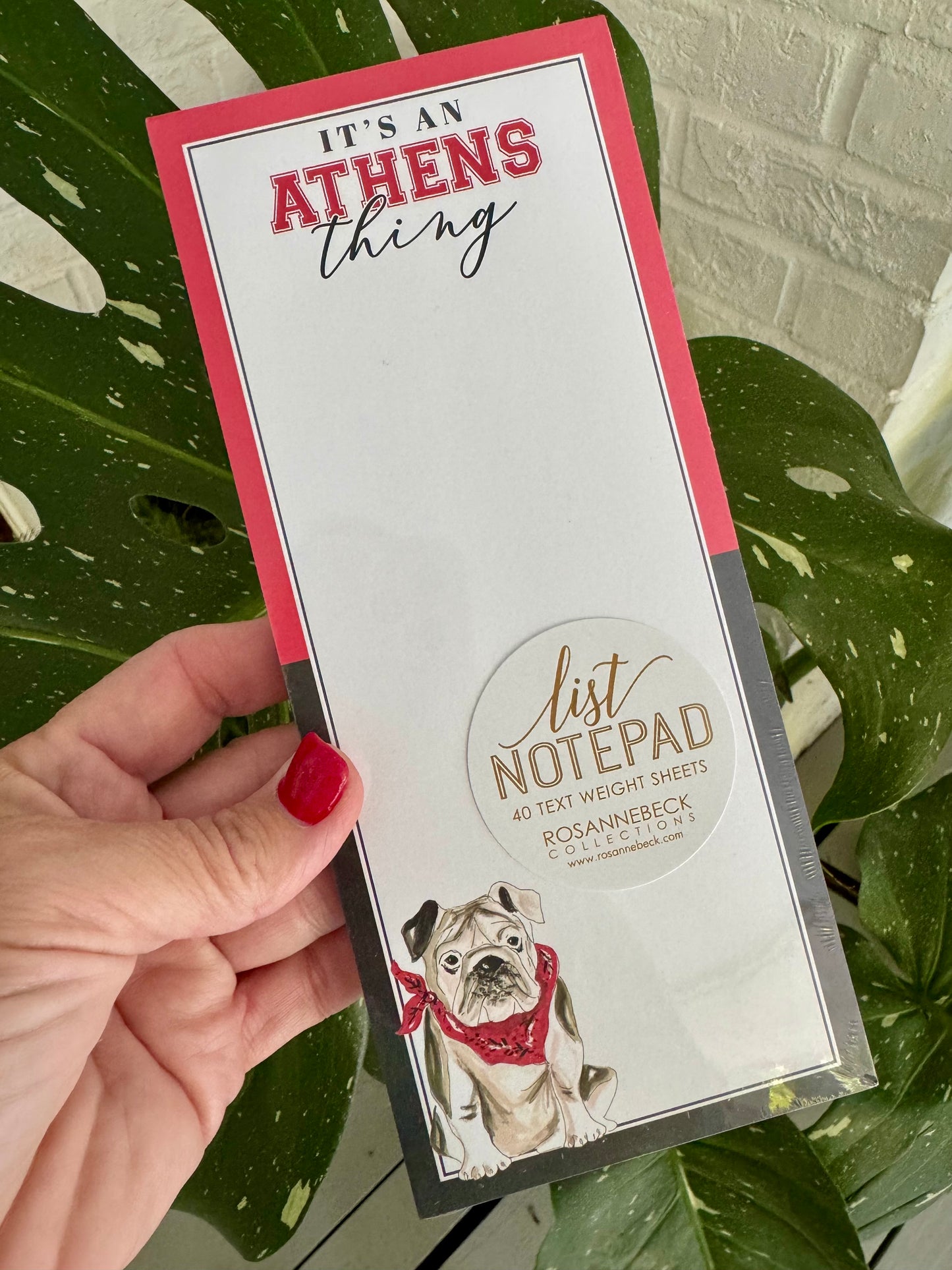 Notepad skinny it’s an Athens thing!
