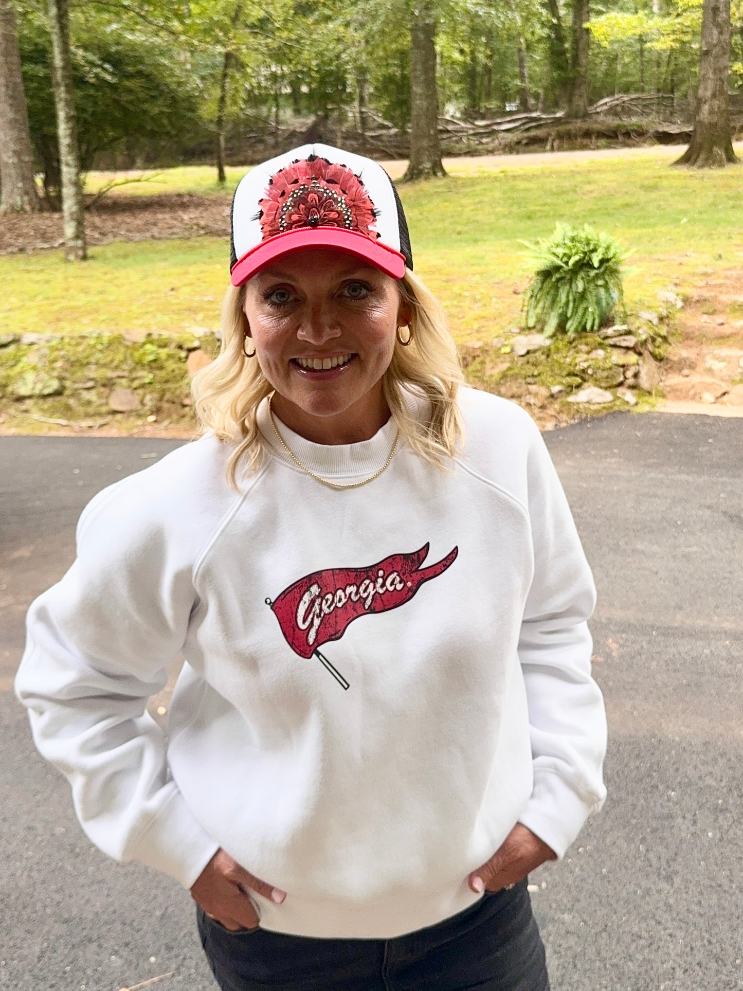 Hype and vice licensed crew white sweatshirt Georgia! Up to size XXL