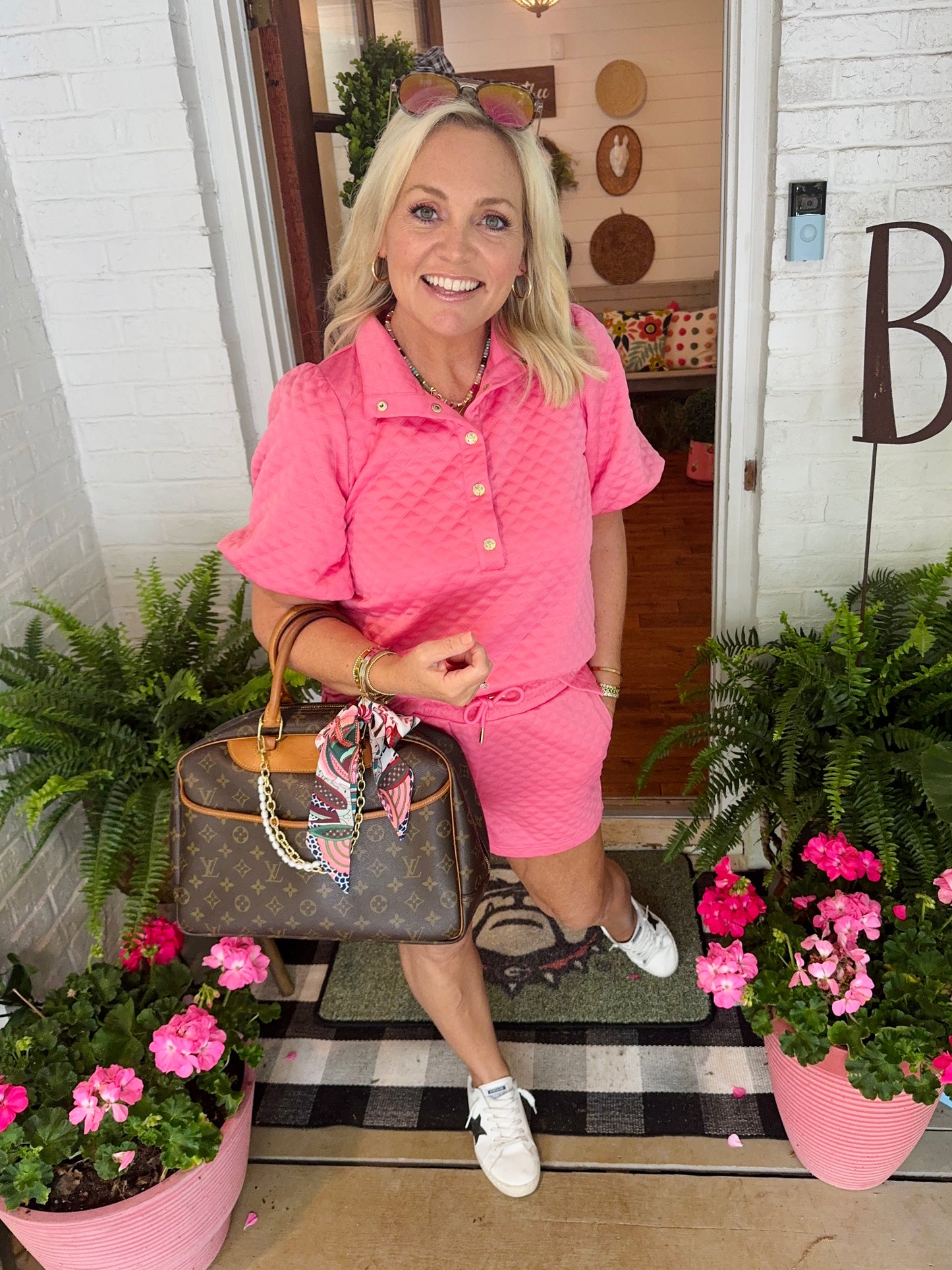 Summer set coral jacquard marked down