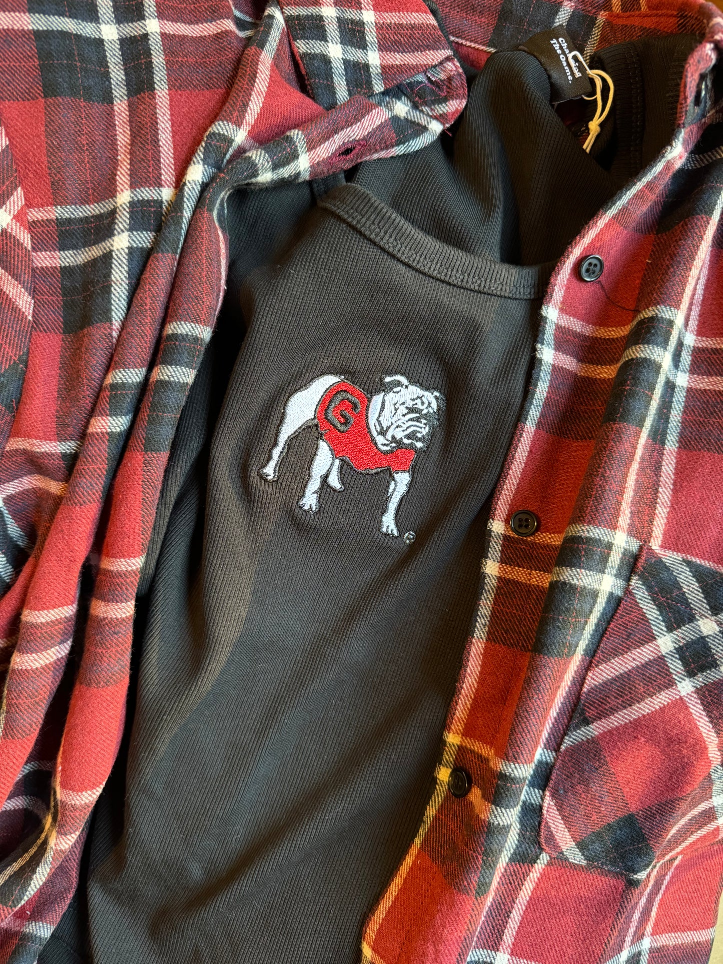 Black tank embroidered bulldog licensed hype and vice brand marked down