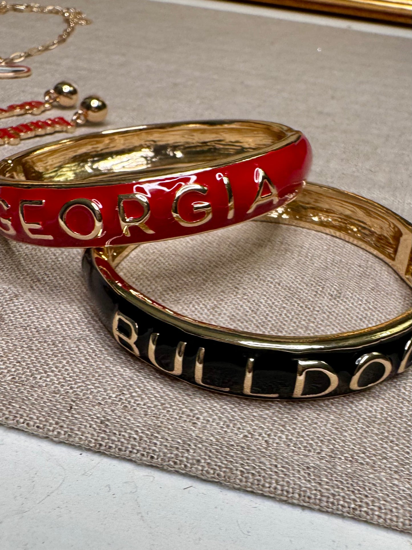 Black Bulldog bangle licensed cuff