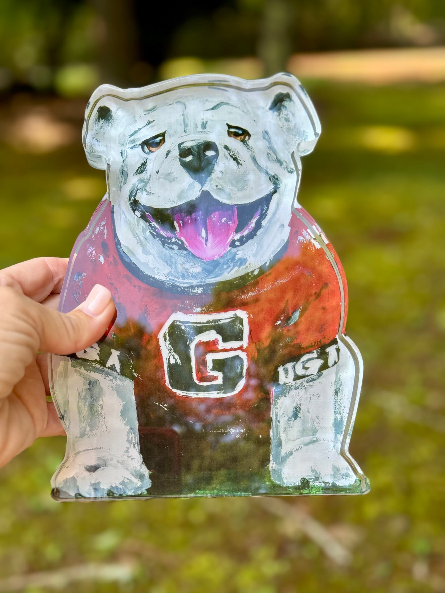 Acrylic block UGA bulldog licensed