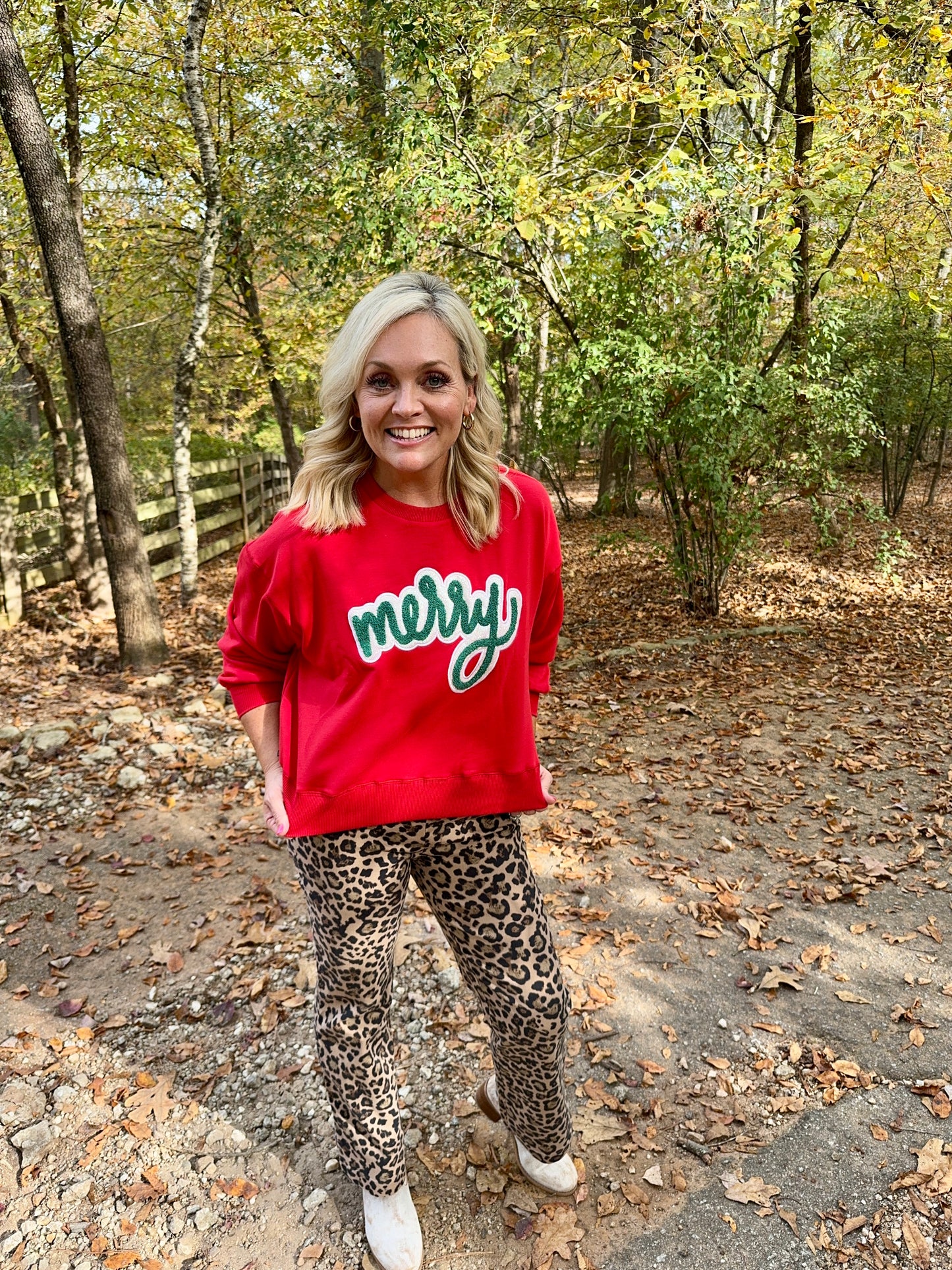 Boutique Christmas sweatshirt Merry oversized marked down