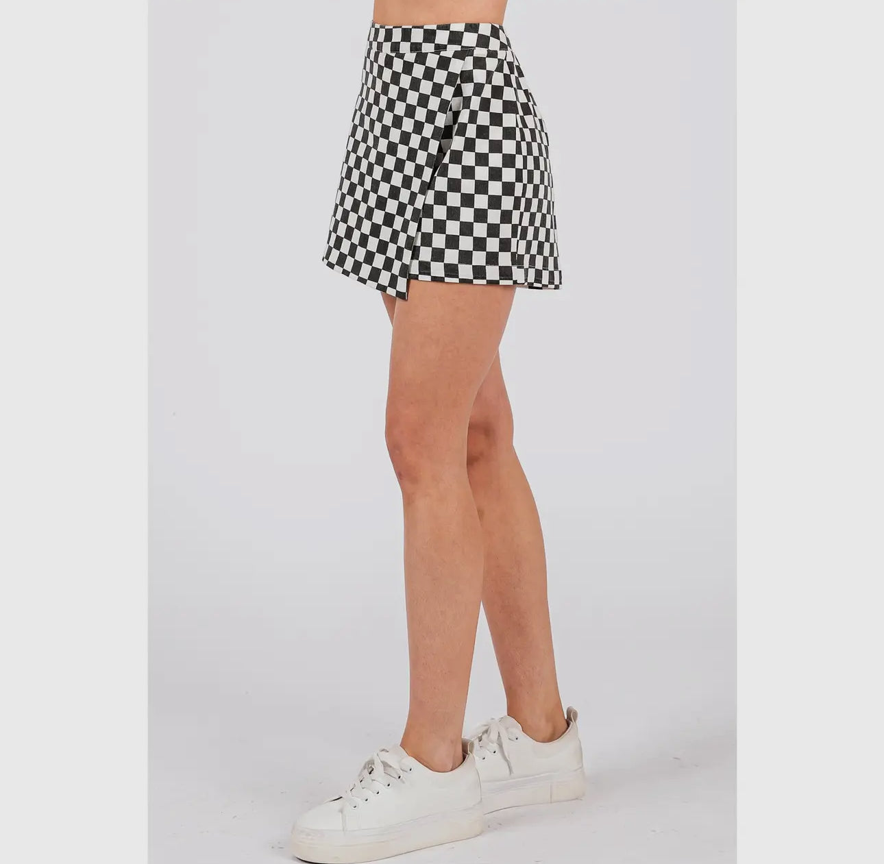 Black and white checkered skort game day