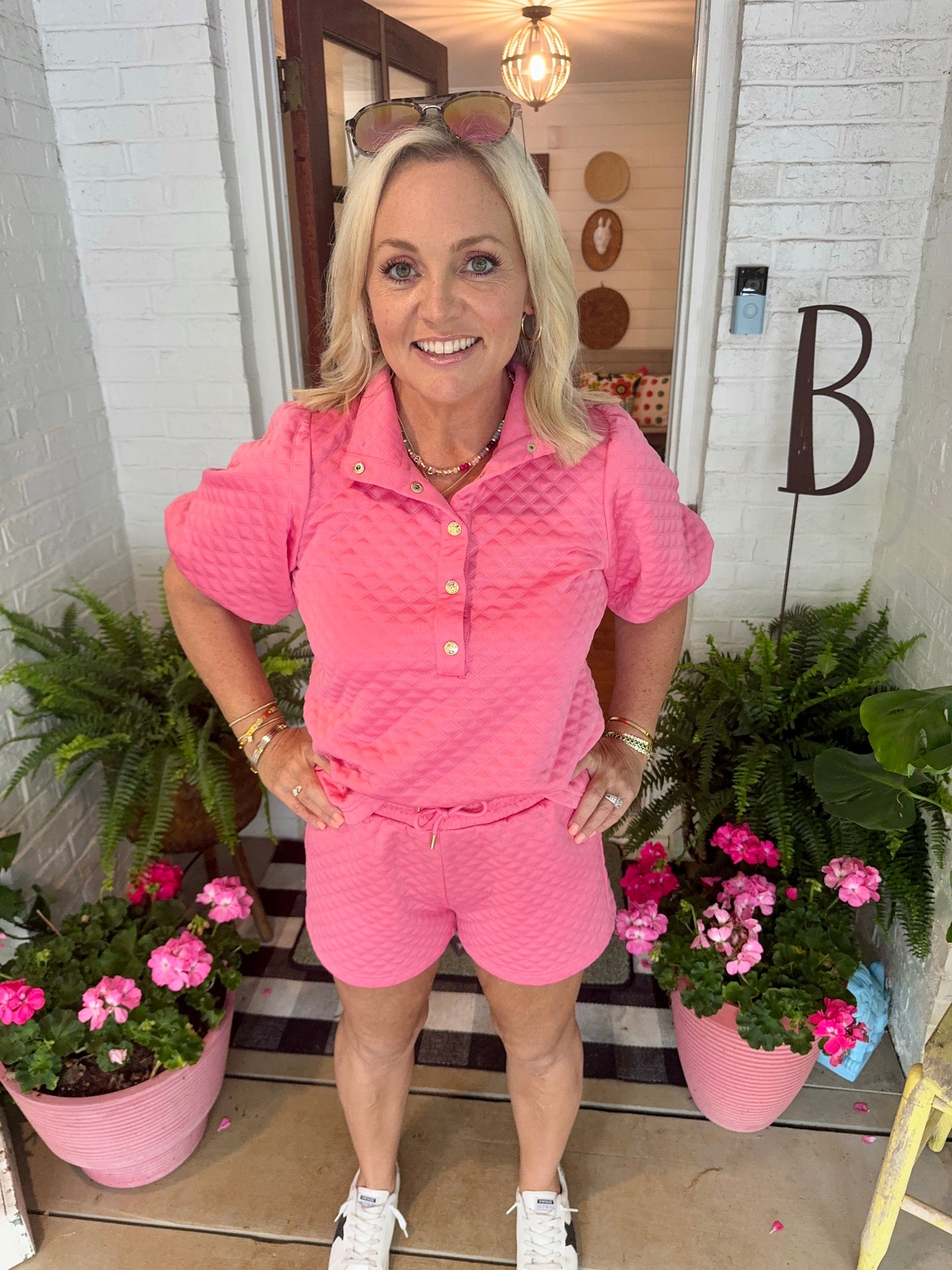 Summer set coral jacquard marked down