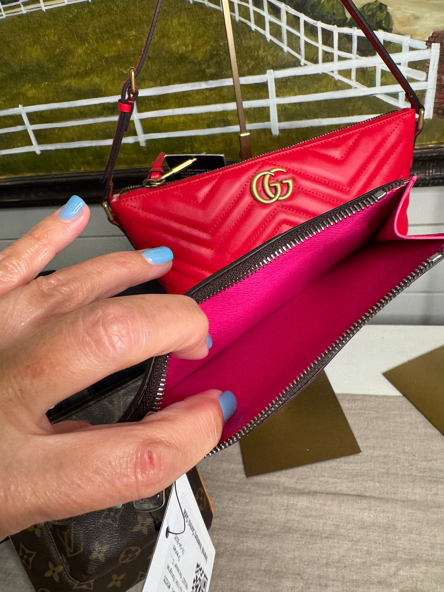 Pre loved Louis Vuitton monogram M81627 Macassar coin card holder Pink
