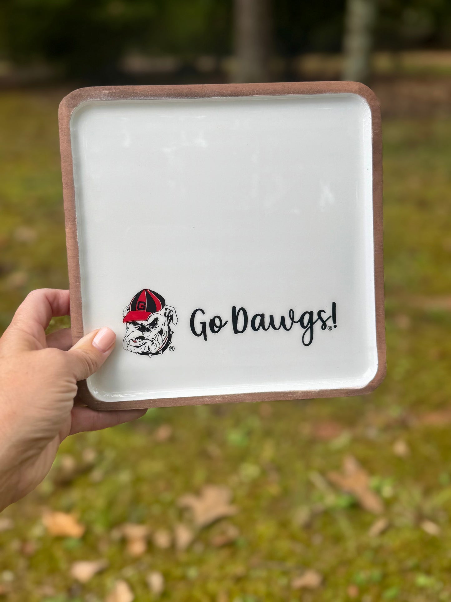 Mango wood tray georgia licensed