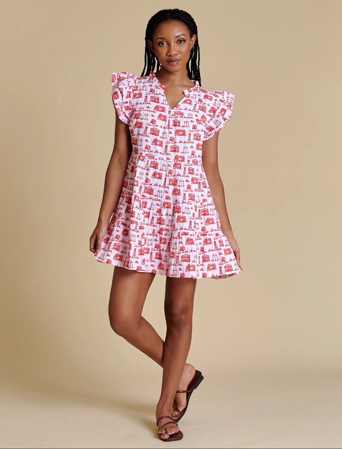 Flutter sleeve toile UGA licensed dress new!