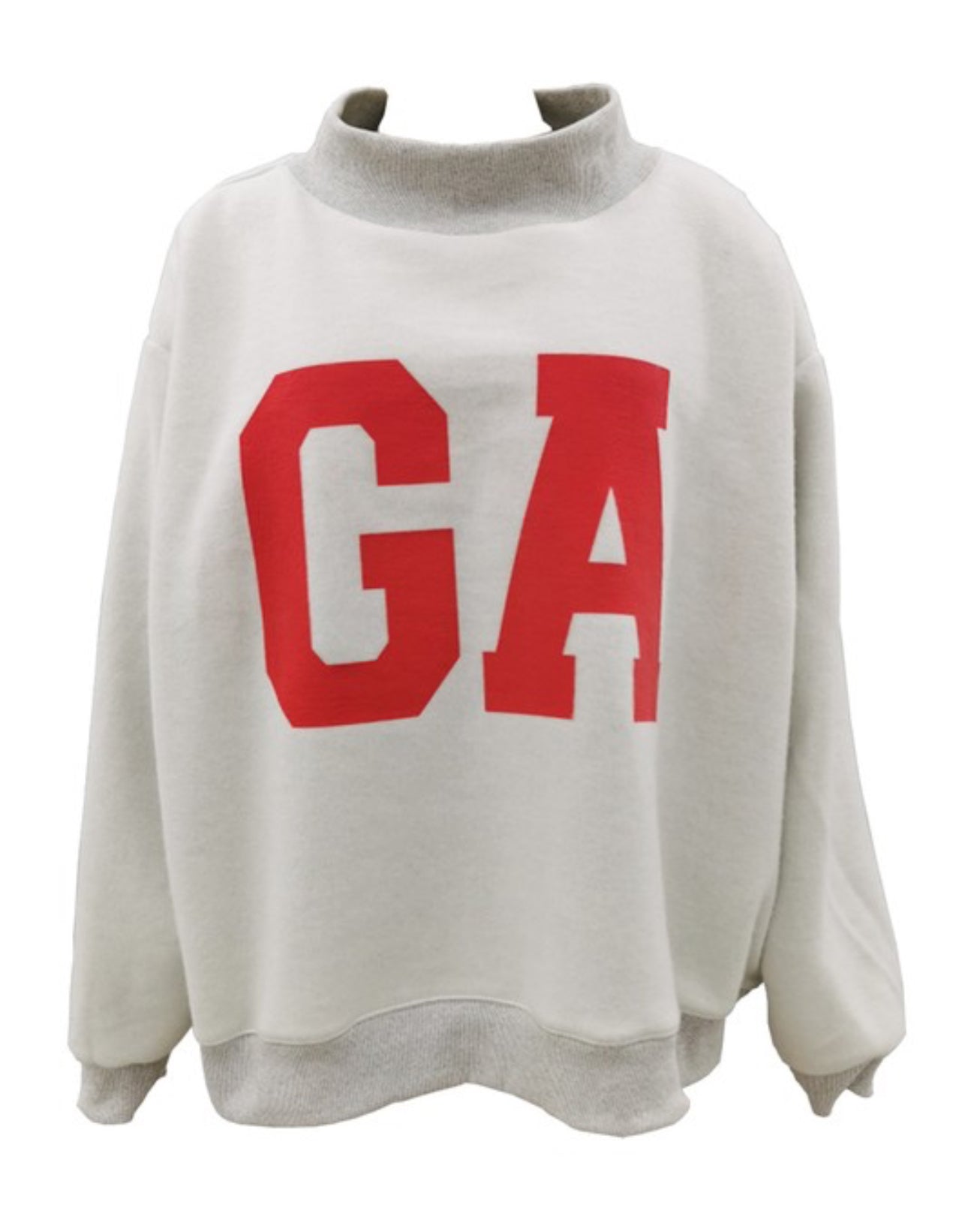These will restock in October! mock neck georgia reversible sweatshirt oversized ships now!