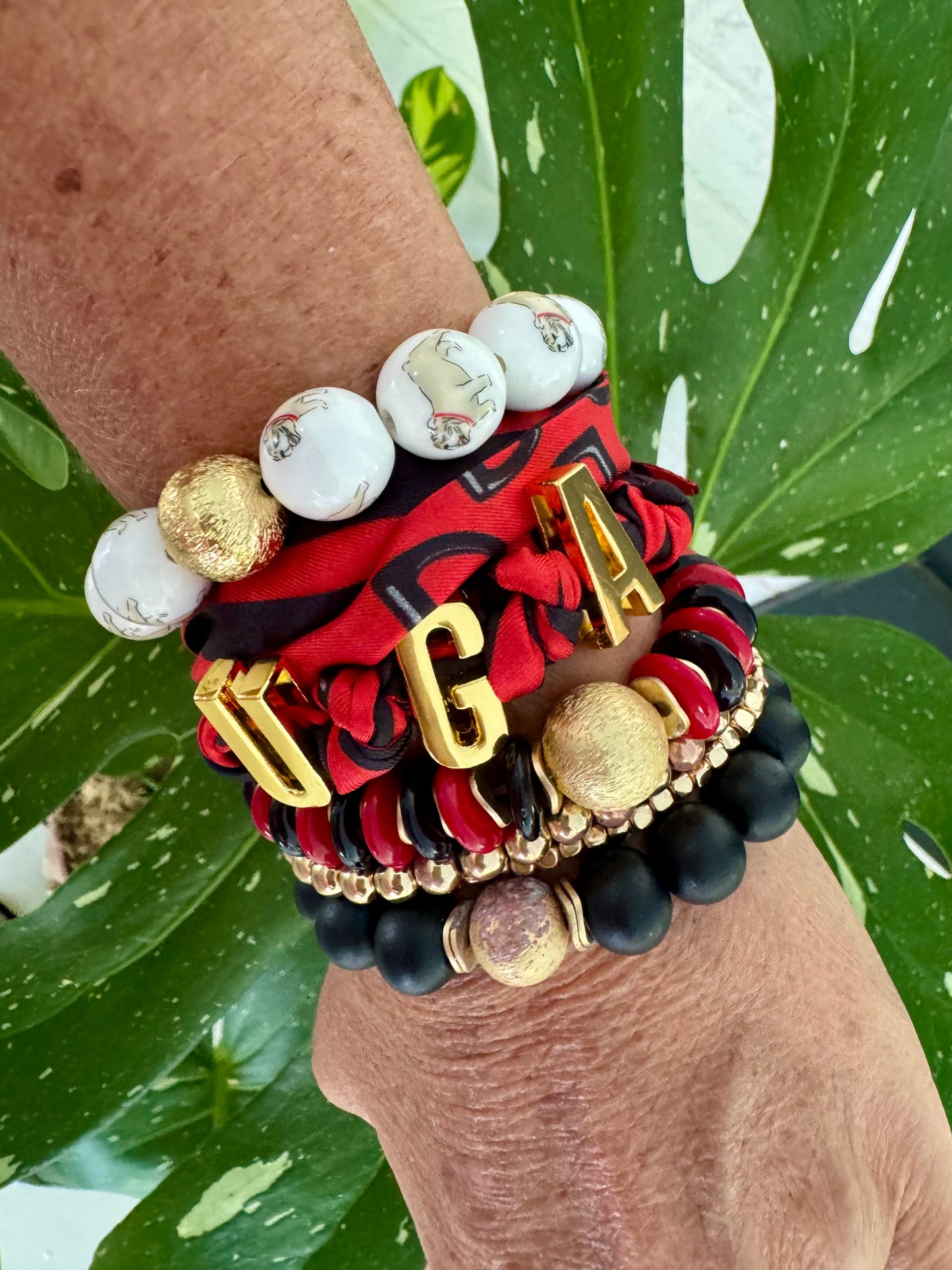 Twilly scarf necklace or bracelet with slide charms