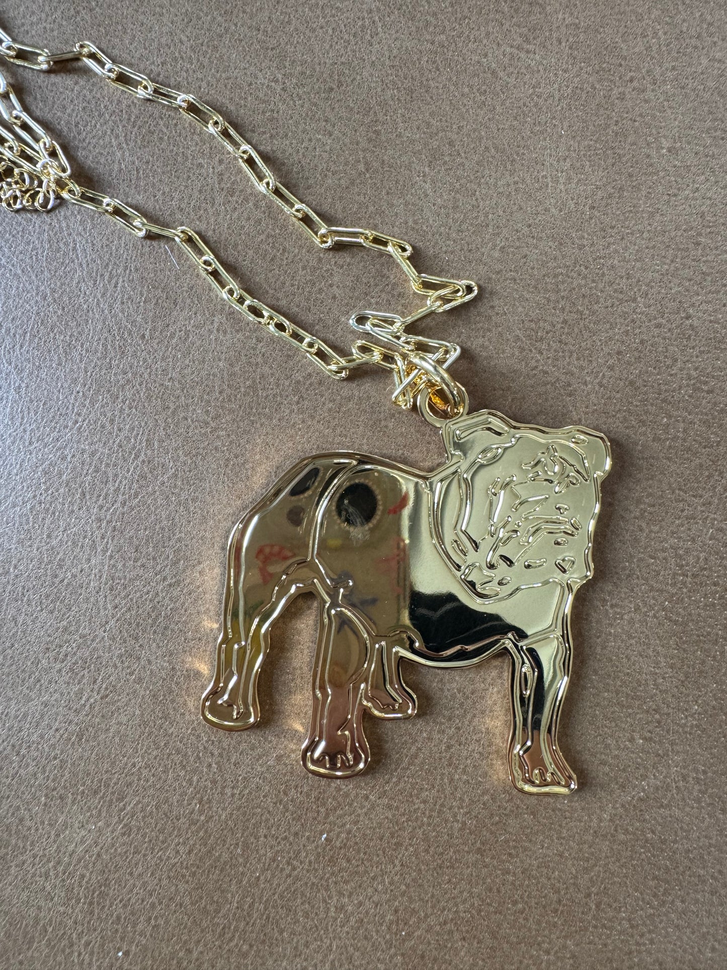 Lisi lerch large bulldog necklace