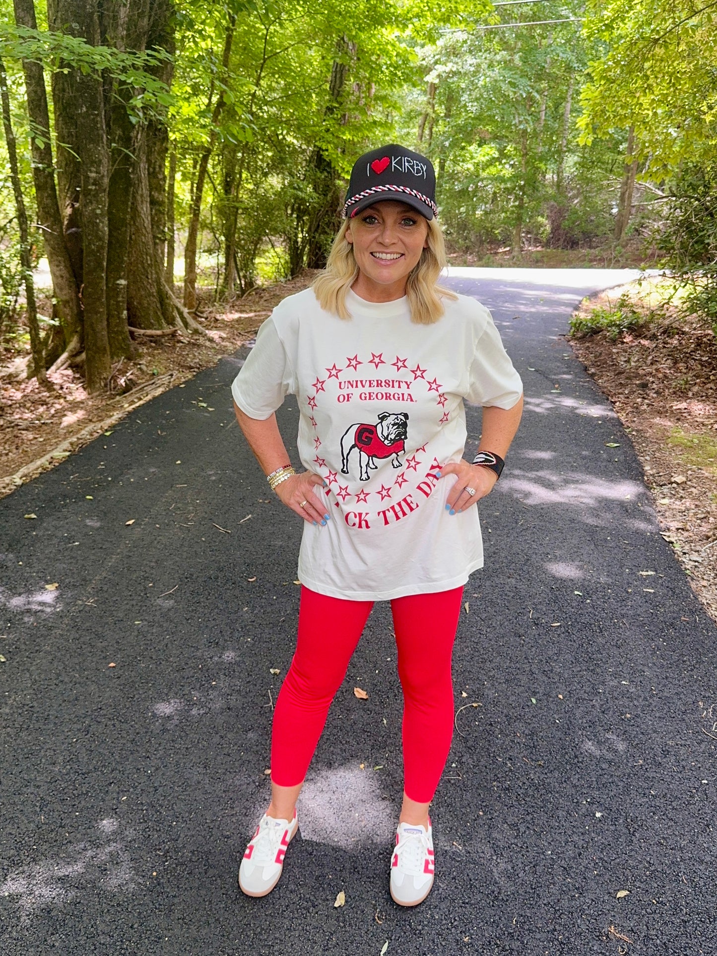 Licensed oversized crew neck bulldogs tee