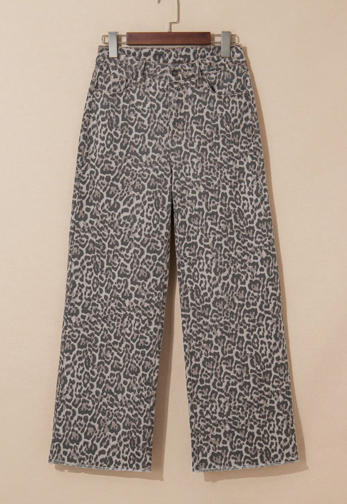 Leopard denim pants Light weight up to size 16