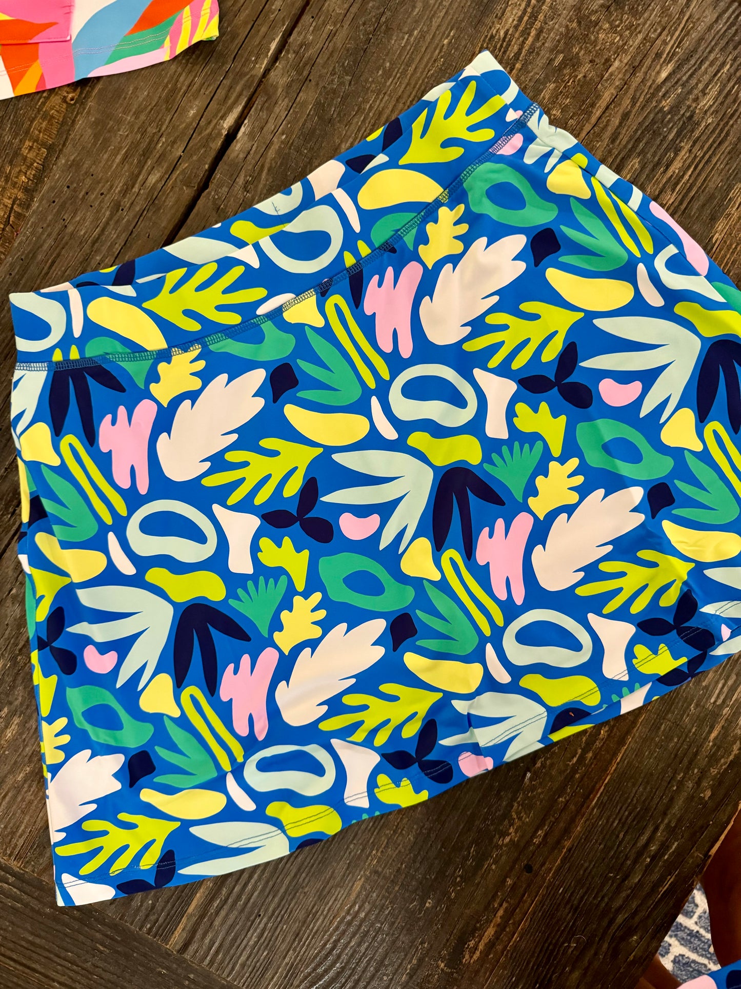Blue Charleston skirt active wear with shorts under! Marked down