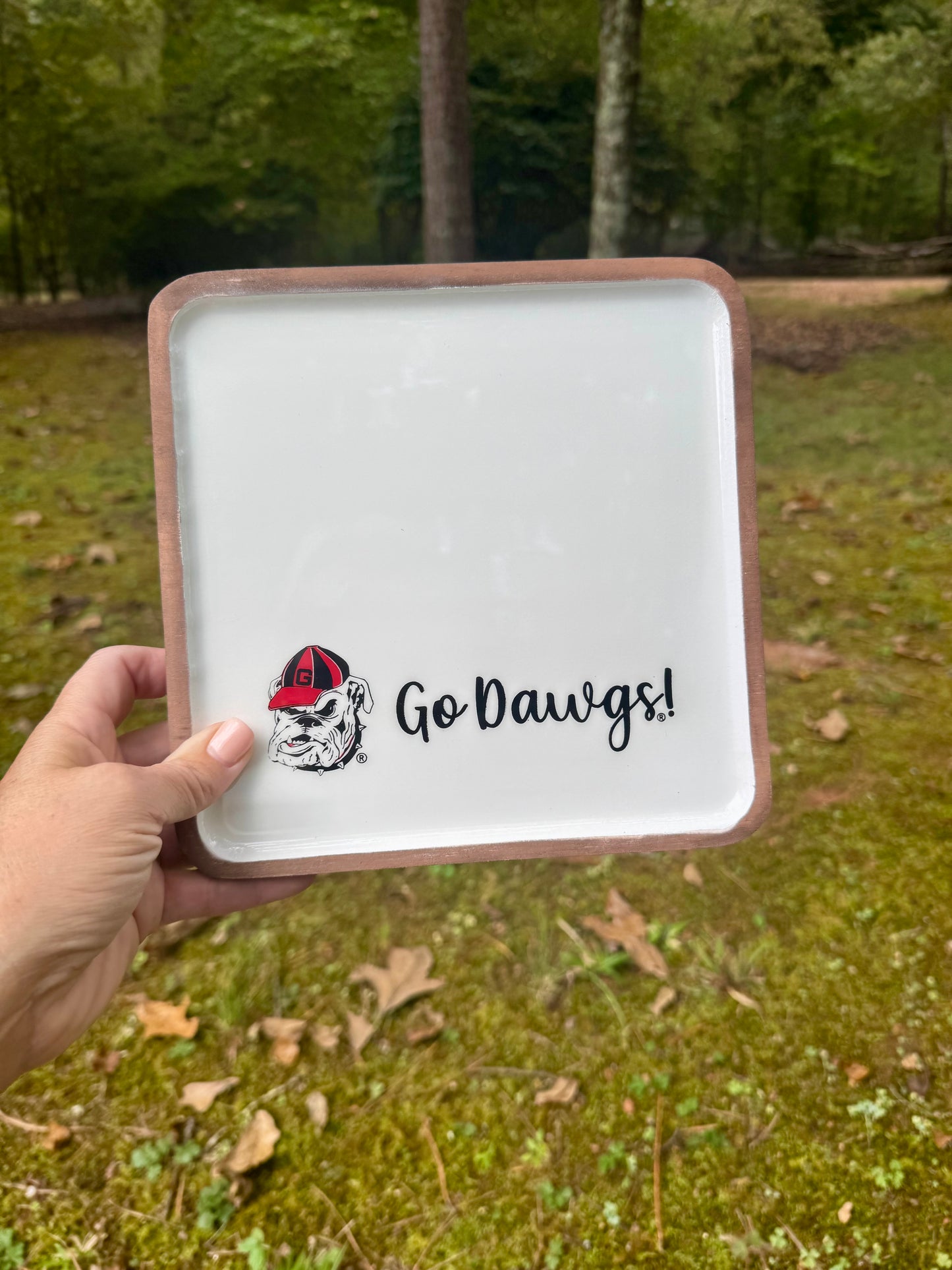 Mango wood tray georgia licensed