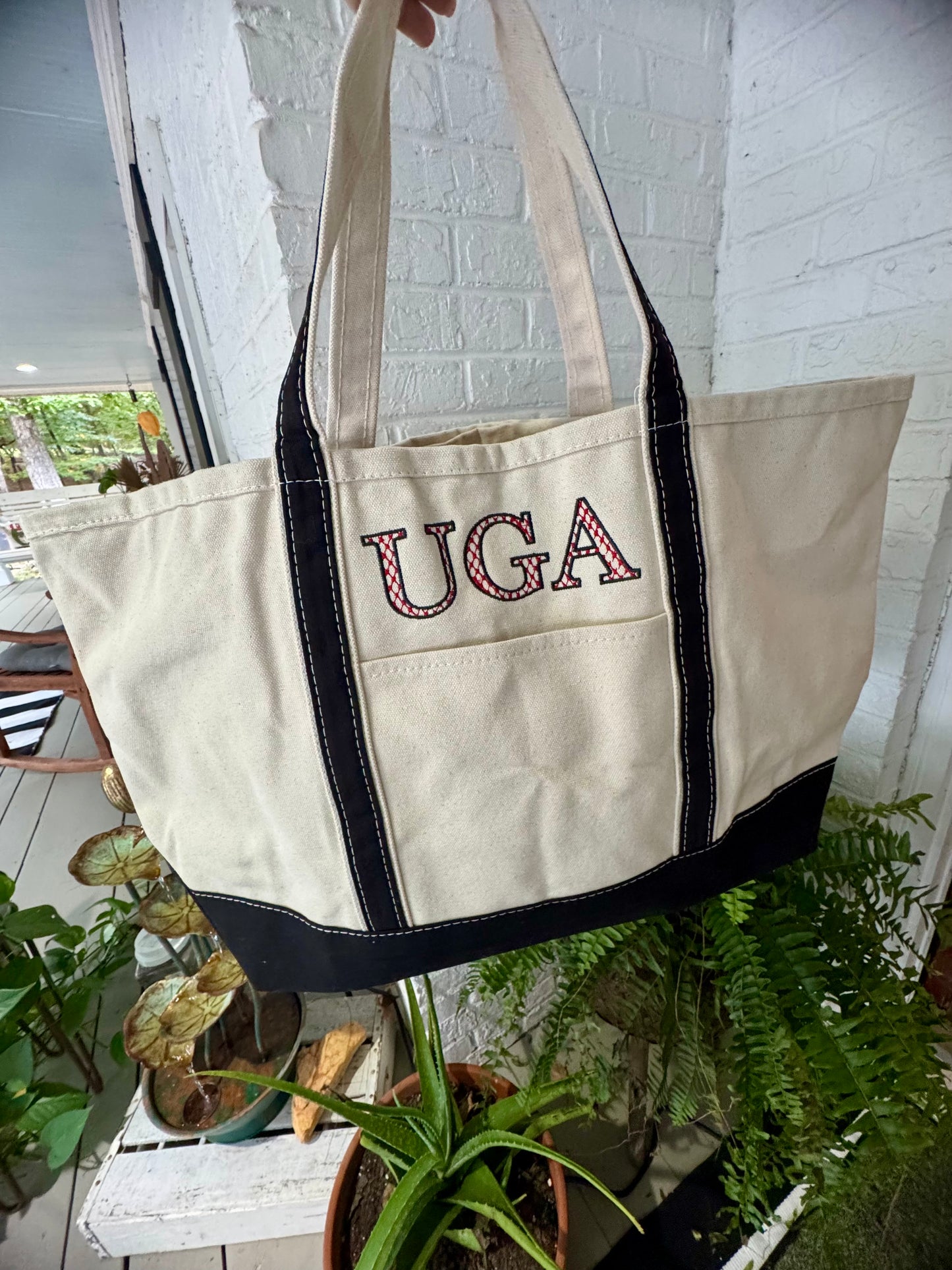 Canvas boat tote extra large