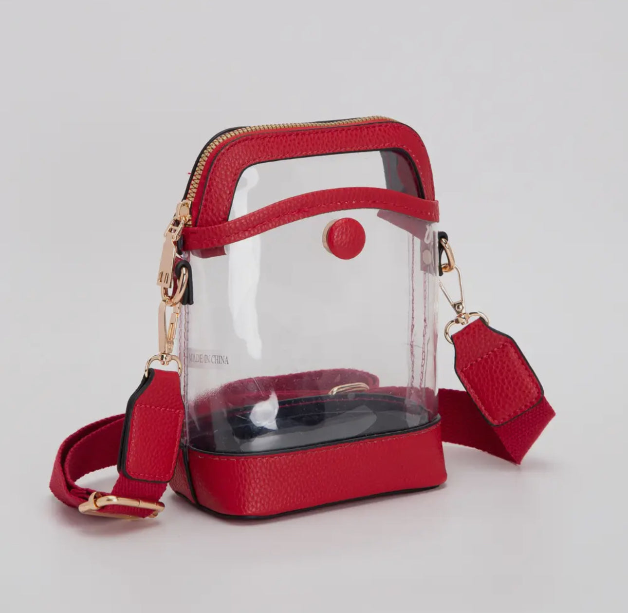Clear purse red or black