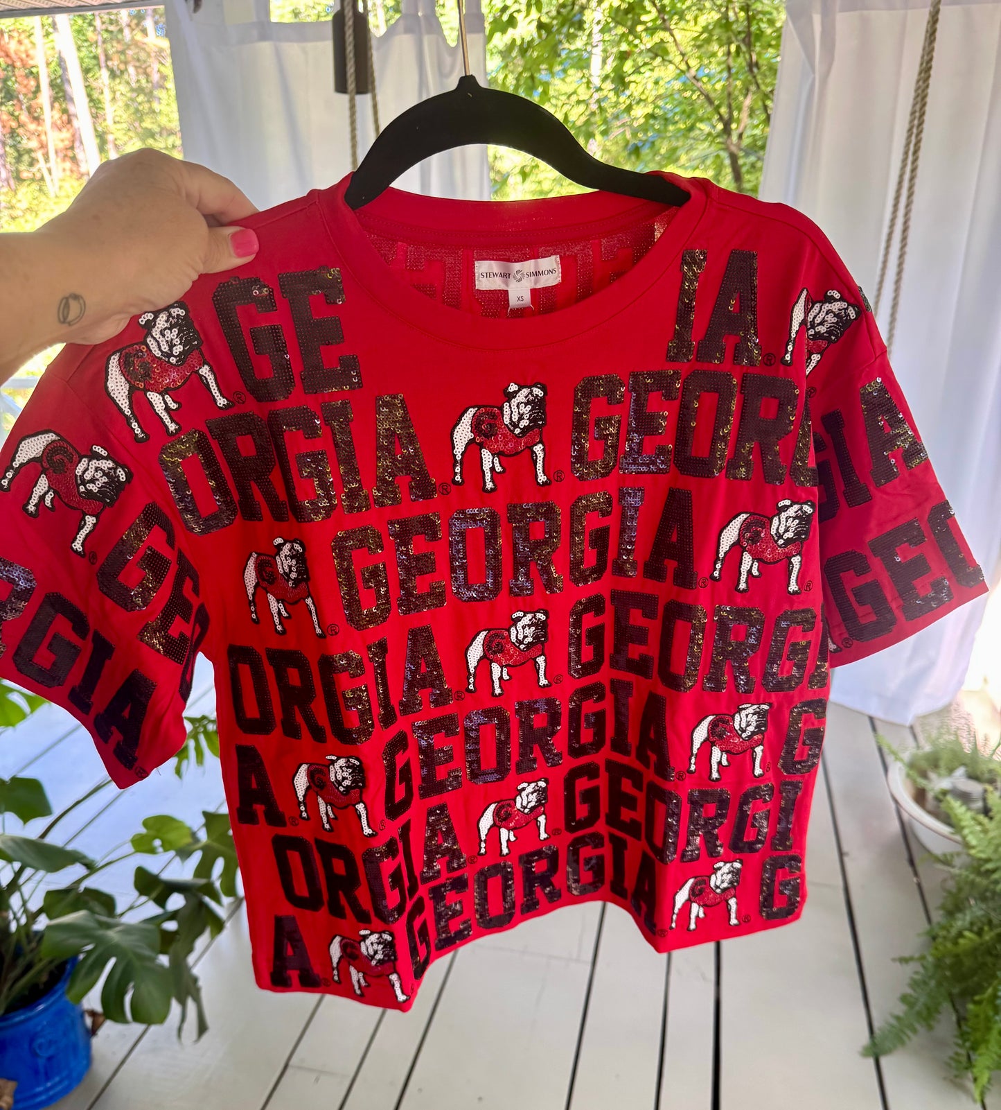 New Sequin licensed bulldog boxy tee oversized!!!!