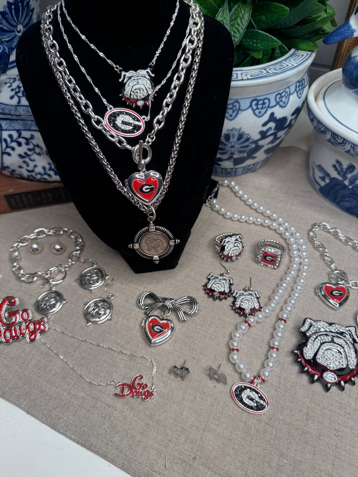 Silver locket bracelet georgia