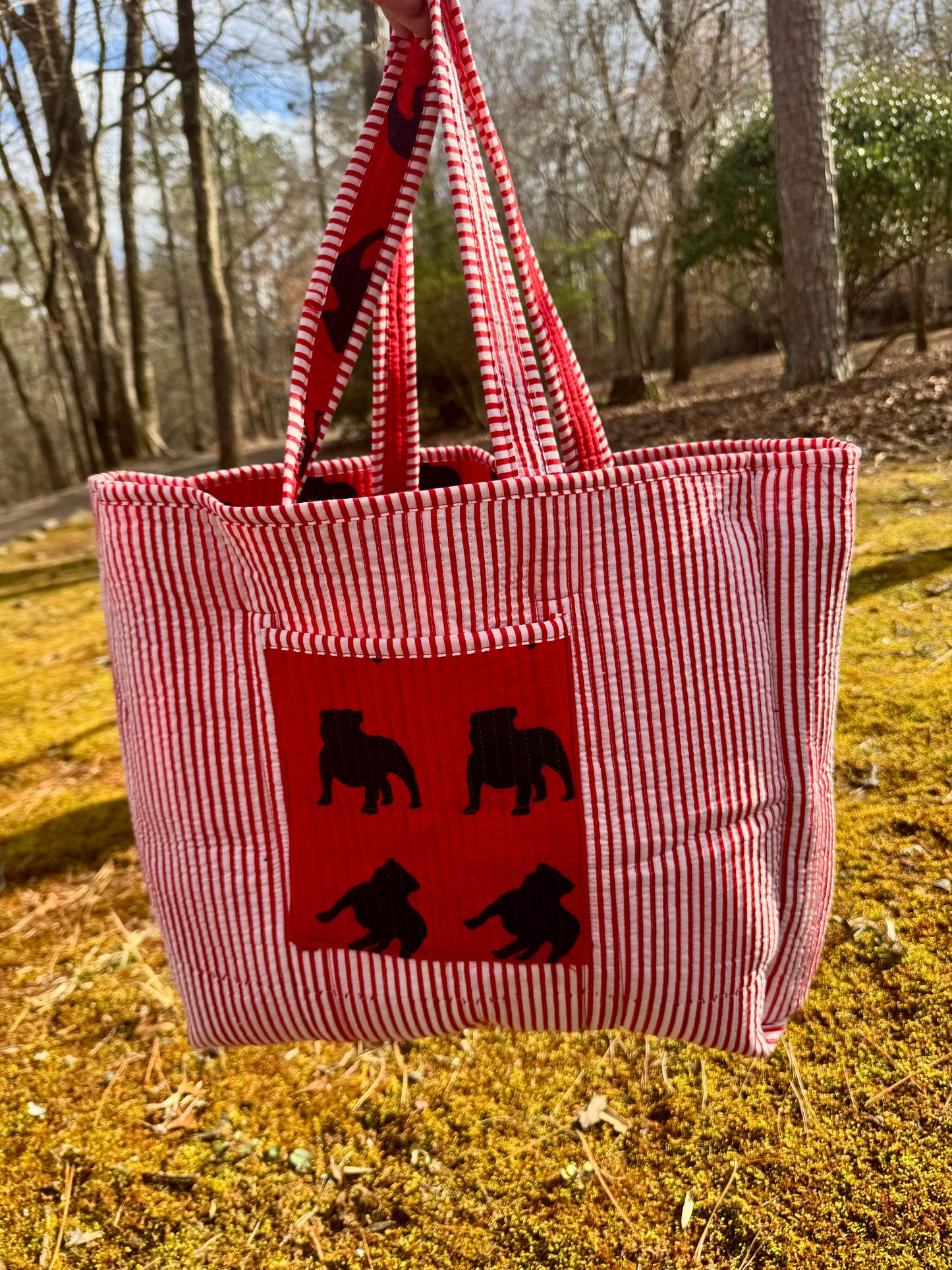 “The Pickled Lemon exclusive” quilted cotton Tote bag Reversible!