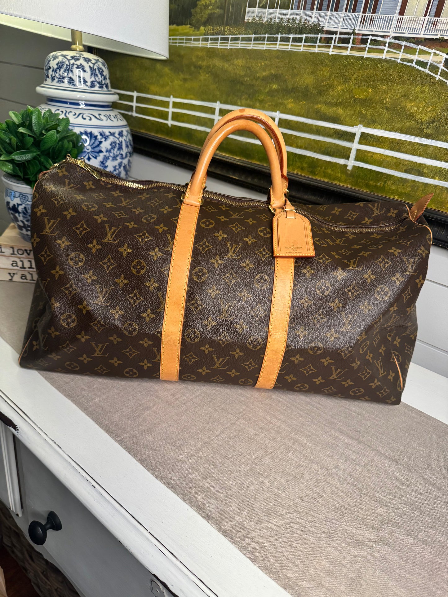 Louis Vuitton keepall luggage pre loved