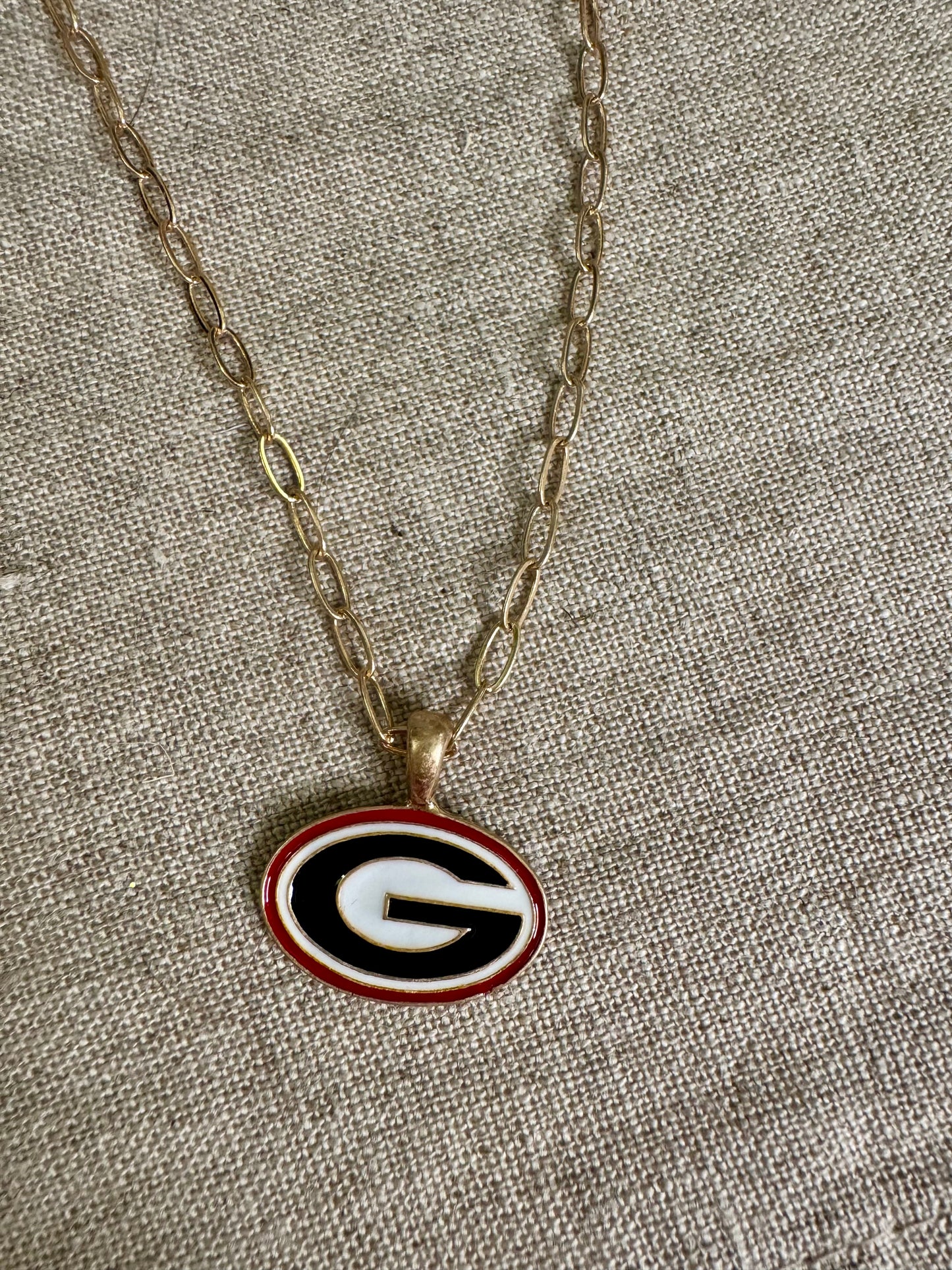 Logo necklace licensed gold