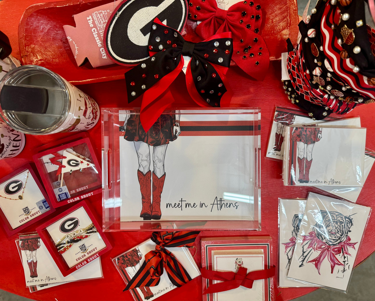 Acrylic tray with reversible vinyl graphic game day Athens