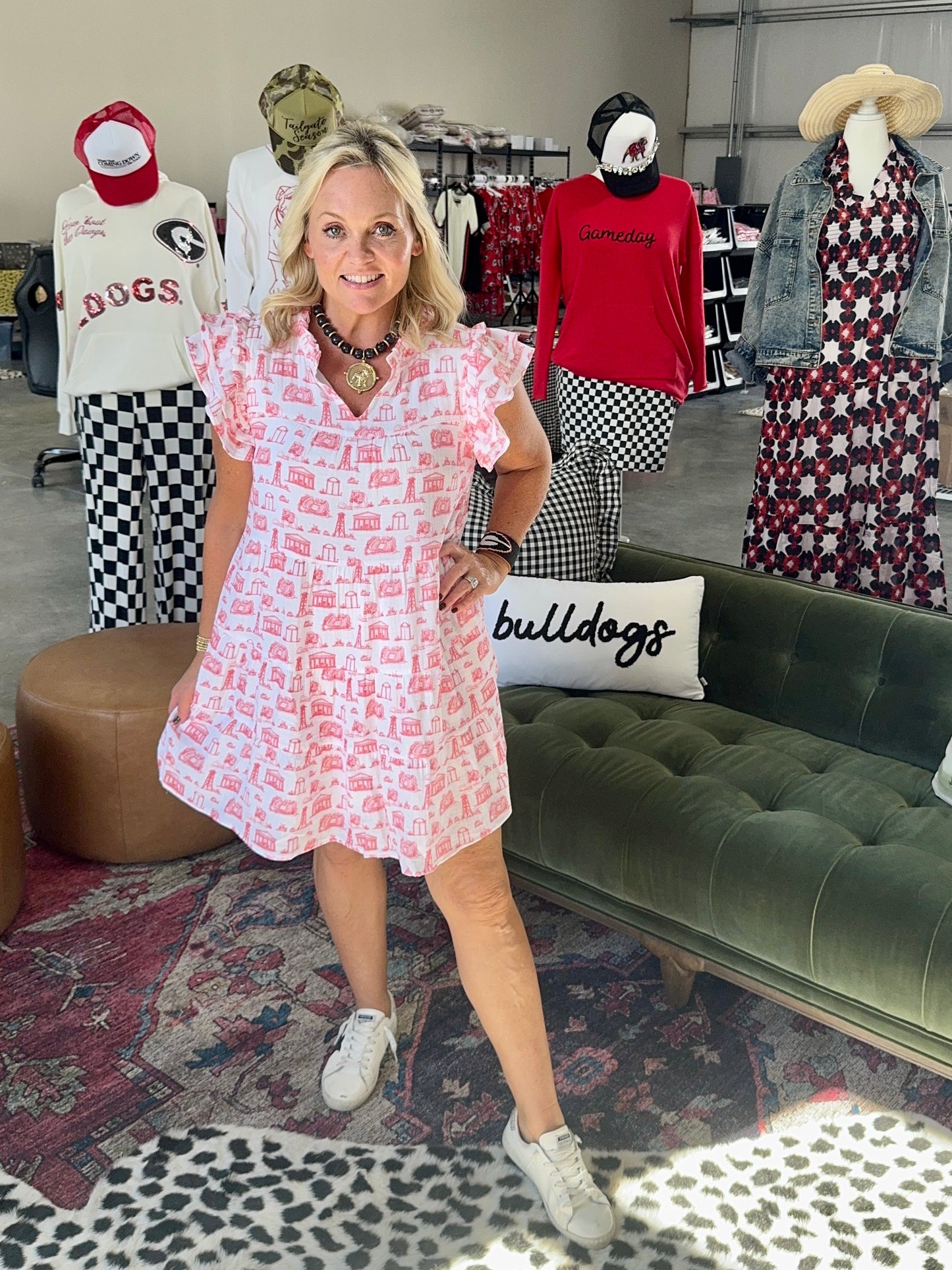 Flutter sleeve toile UGA licensed dress new!