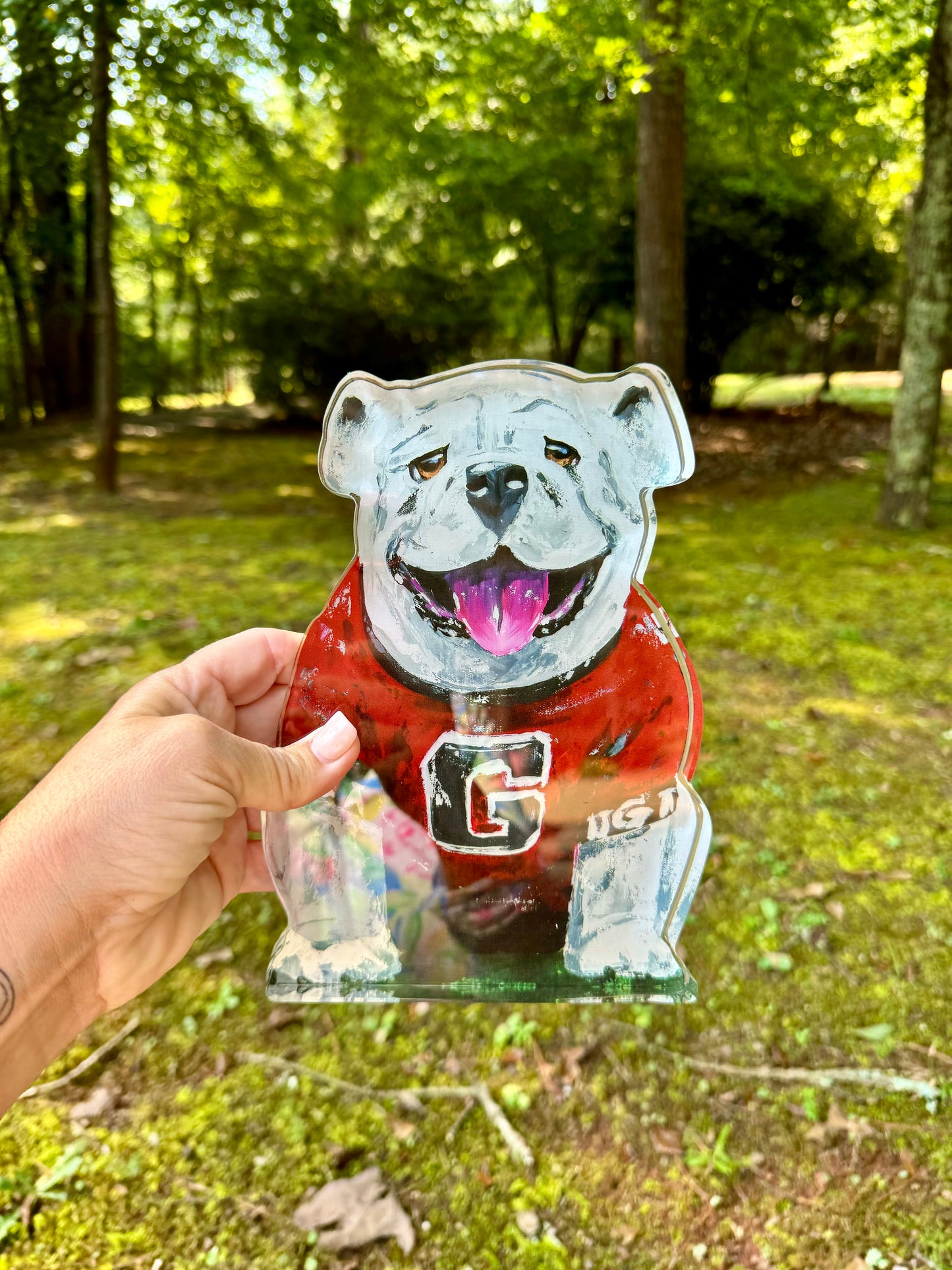 Acrylic block UGA bulldog licensed