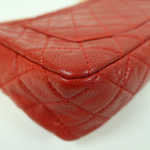 pre loved Chanel Red Hishige Caviar Shoulder Bag Silver Shoulder Back Bag Red Shoulder Bag Caviar (grained Calf) AB