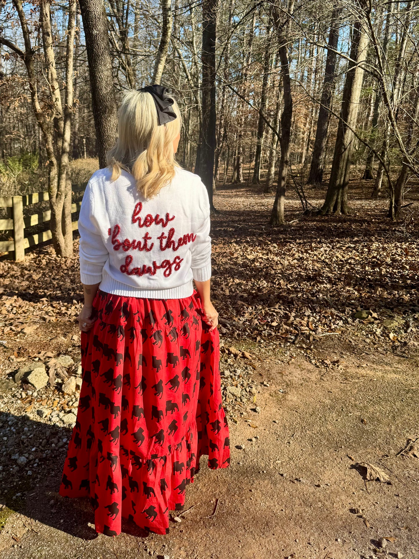Glitter script cardigan licensed marked down
