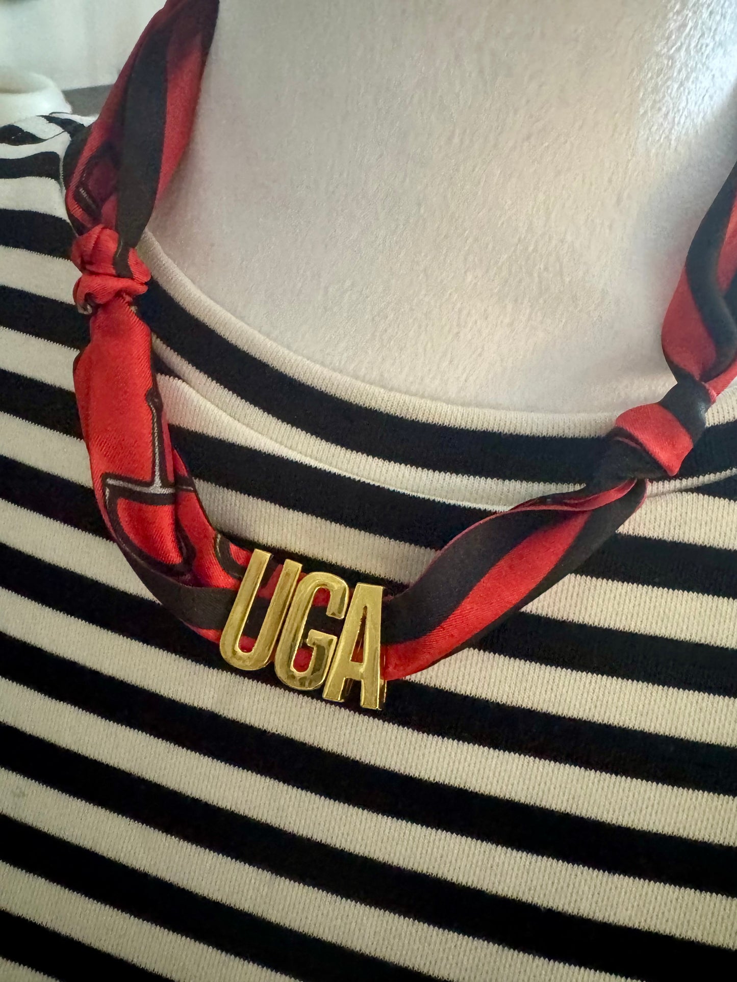 Twilly scarf necklace or bracelet with slide charms
