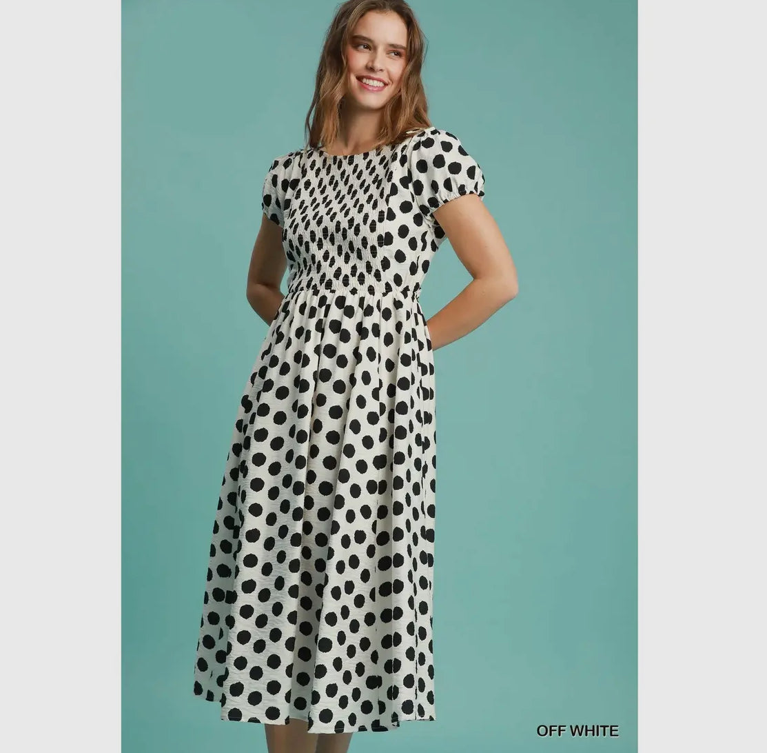 Polka dot dress. Red or black