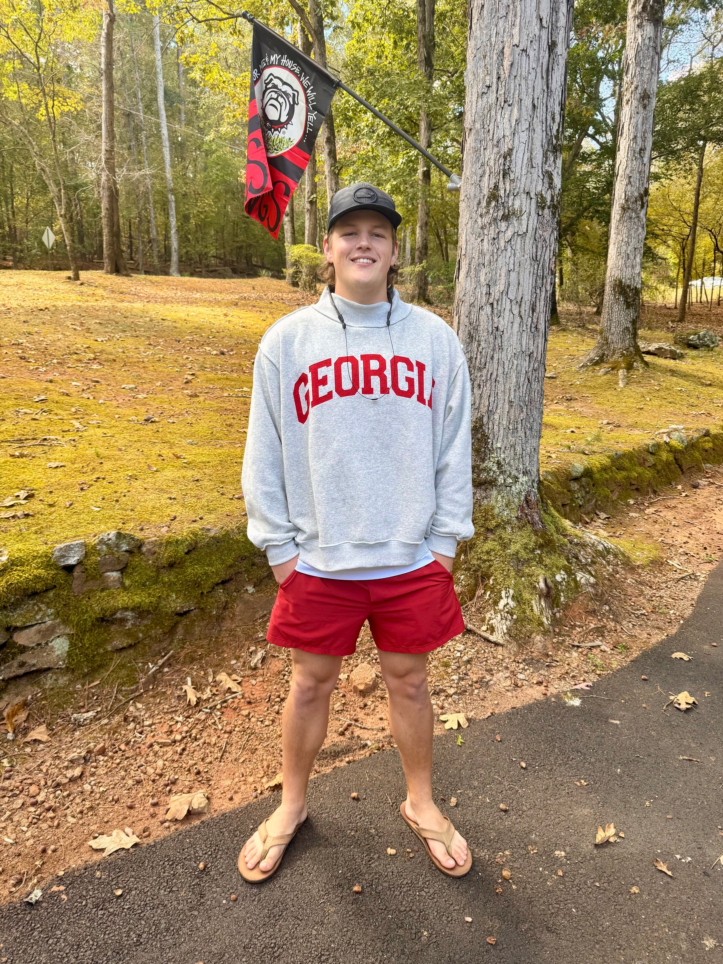 Small restock now!Another restock in October! mock neck georgia reversible sweatshirt oversized ships now!